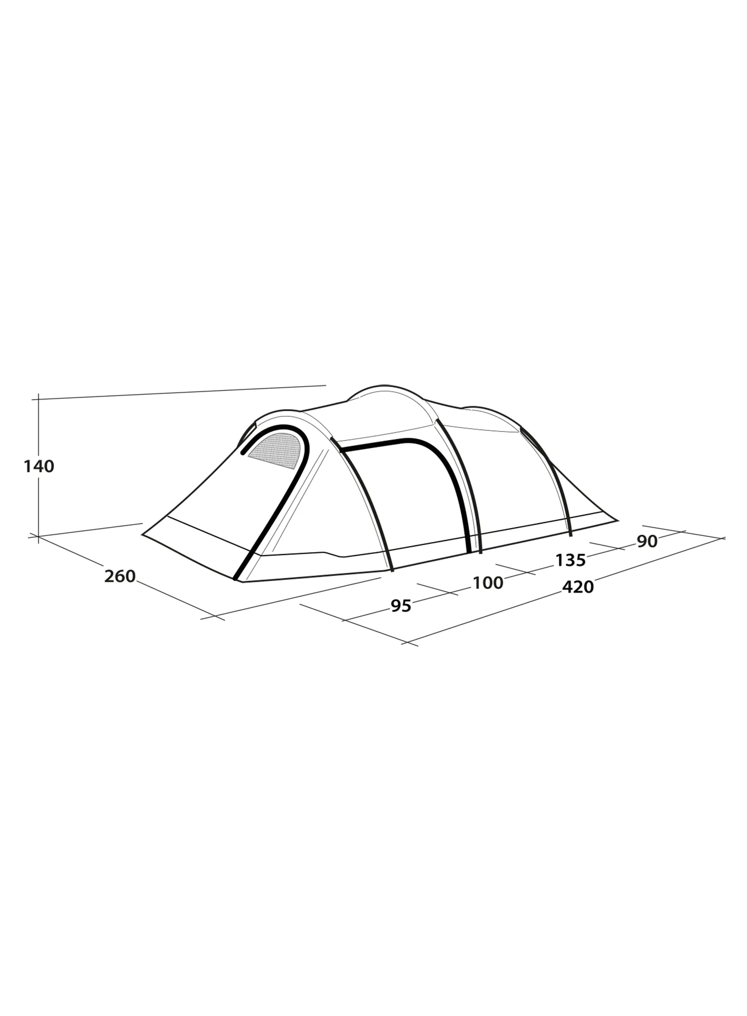 Outwell Earth 4 Plus Négyszemélyes sátor