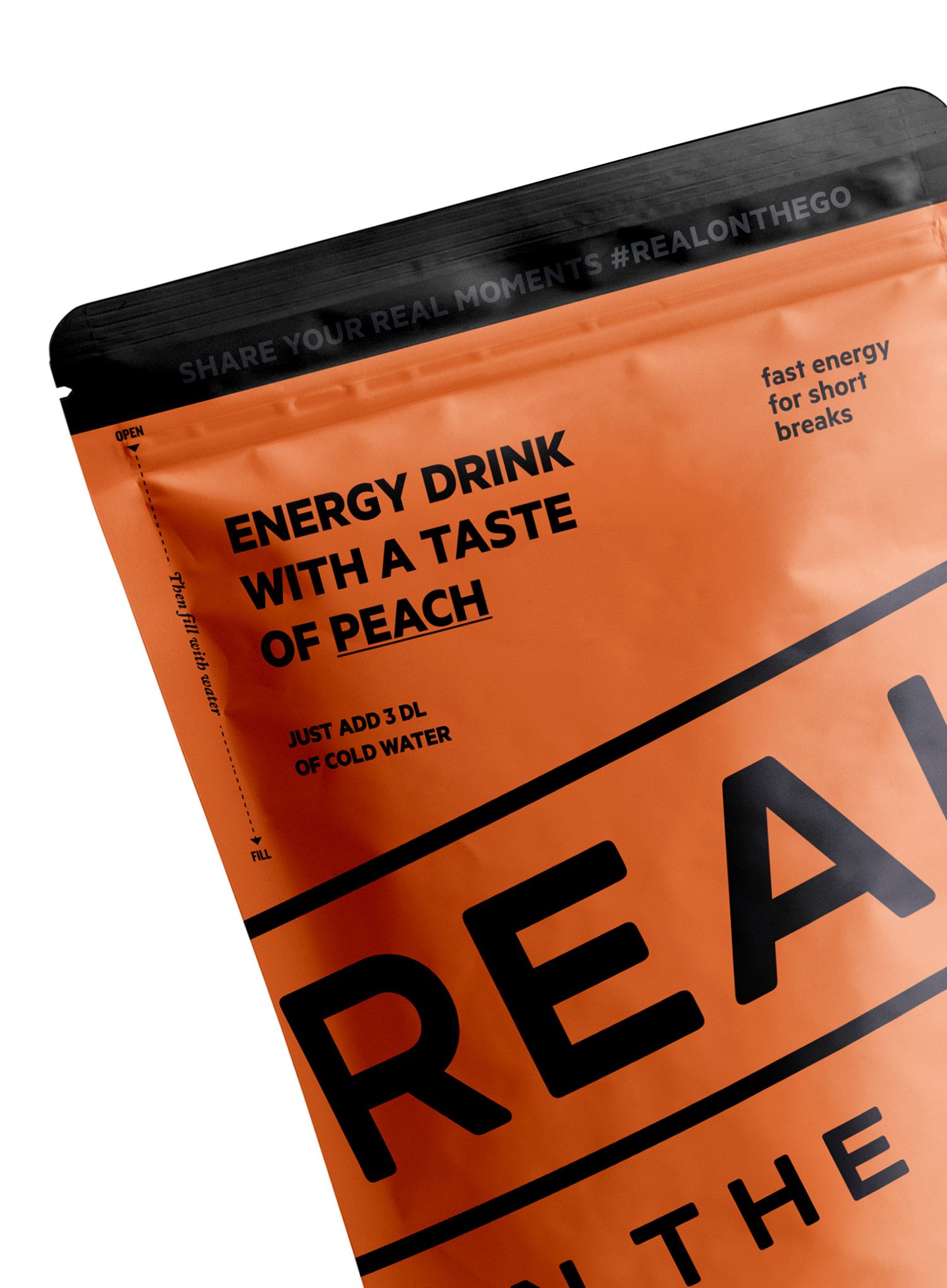 Real Turmat Energy drink Taste of Peach 330 ml Energiaital
