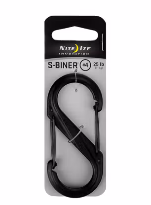 Nite Ize S-Biner 4 Plastic Gate Kulcstartó karabiner - black