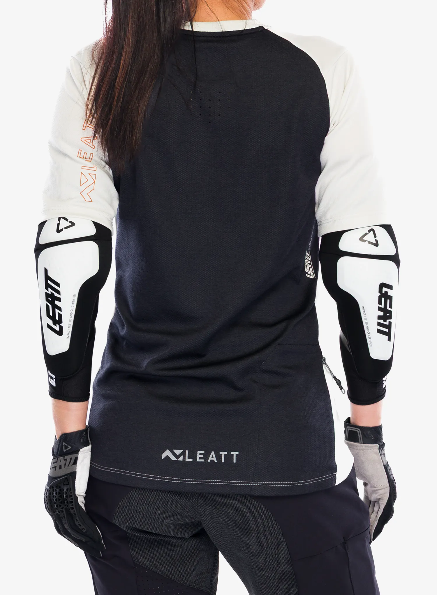 Leatt Elbow Guard 3DF 6.0 Biciklis könyökvédő - white/black