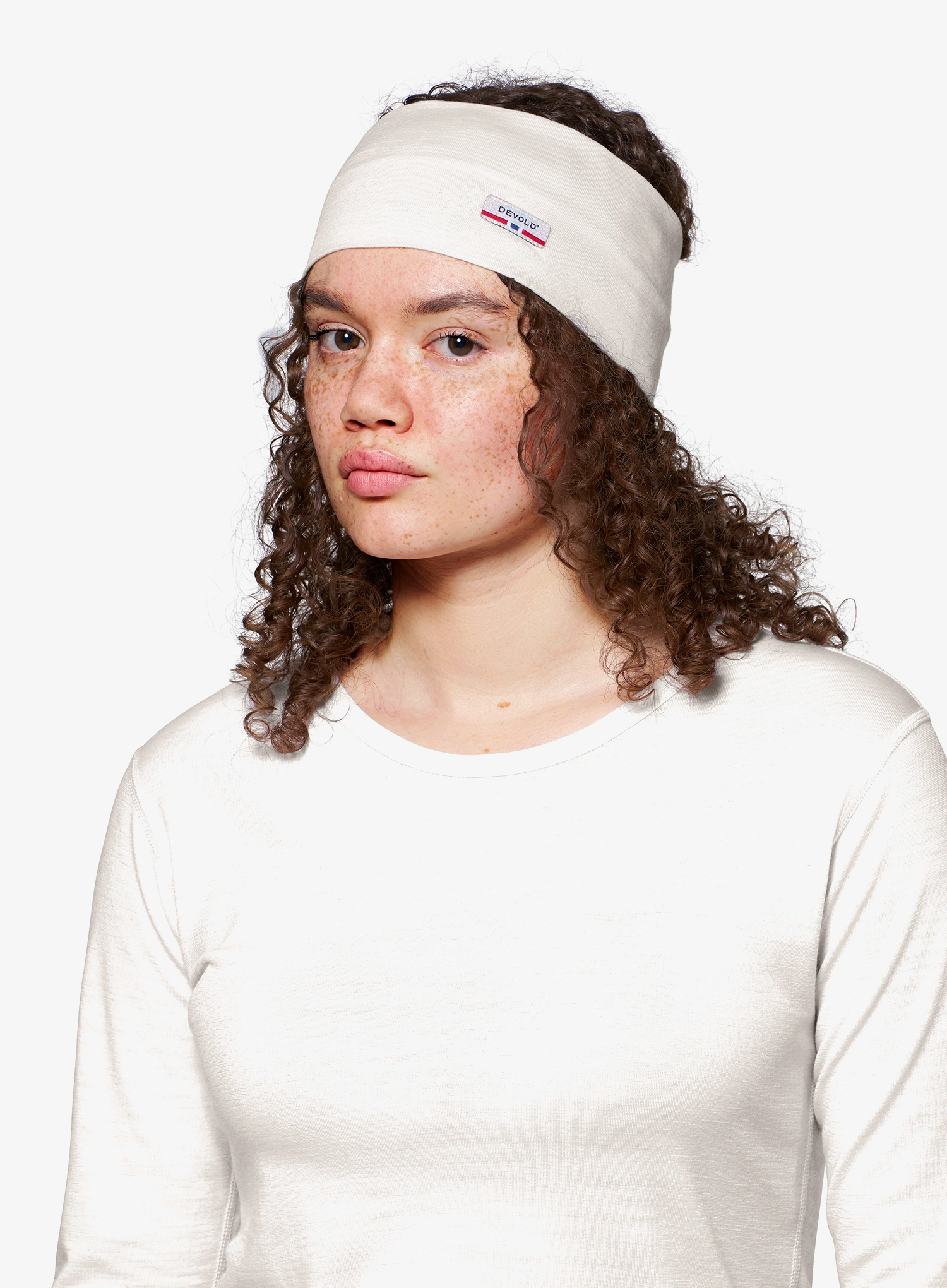 Devold Breeze Plus Merino 200 Headband Fejpánt - white