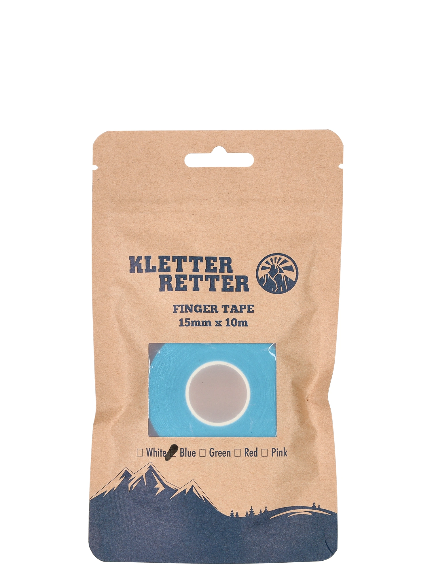 Kletter Retter Finger Tape 15 mm 10 m Ragtapasz sziklamászóknak - blue