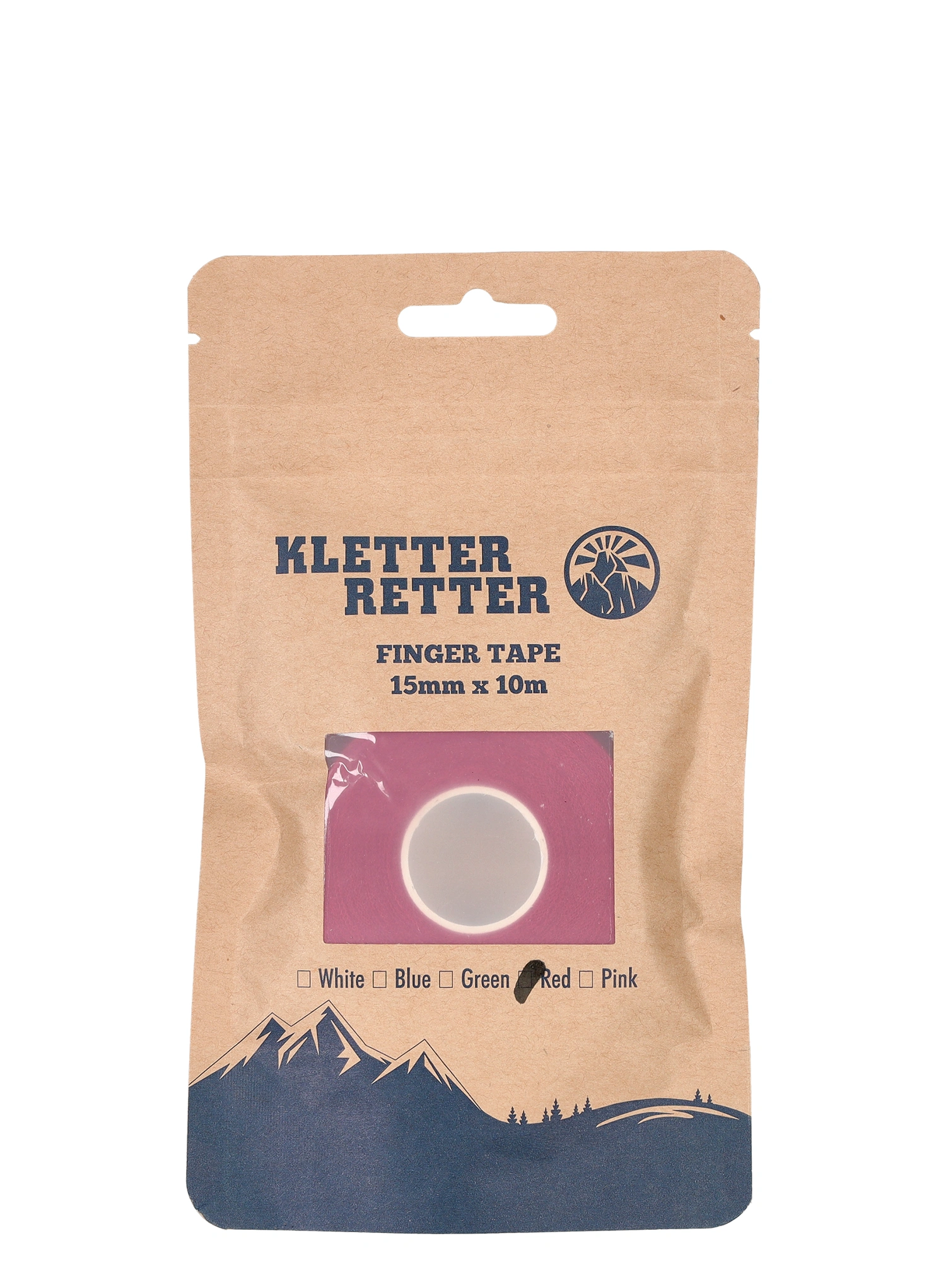 Kletter Retter Finger Tape 15 mm 10 m Ragtapasz sziklamászóknak - red