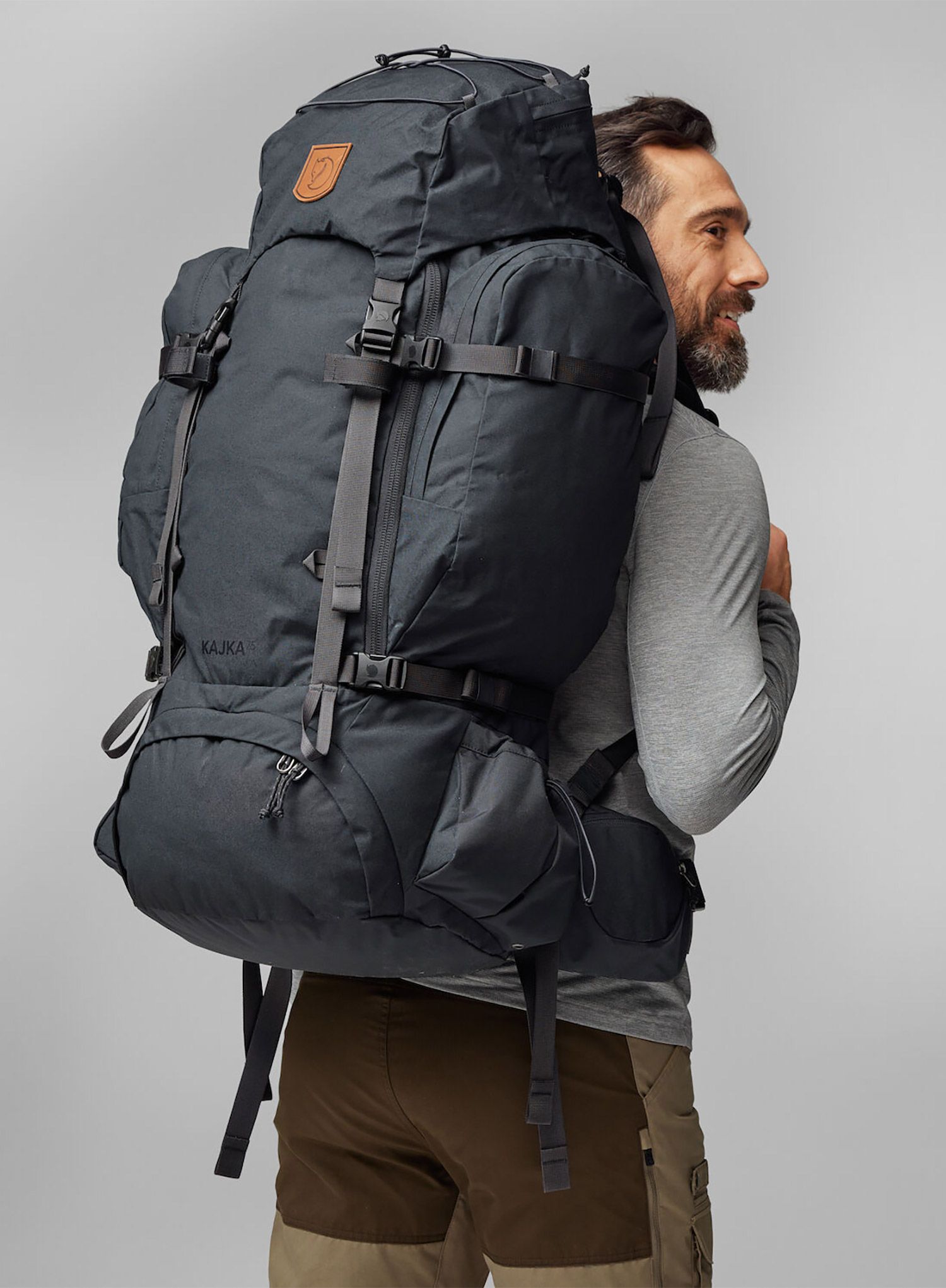Fjallraven Kajka 85 Túrahátizsák - coal black