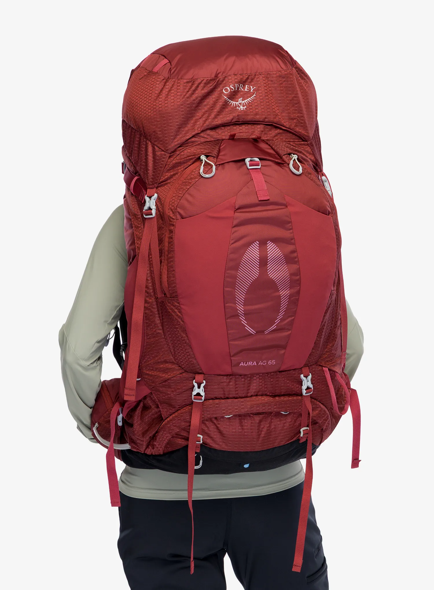 Osprey Aura AG 65 Női Túrahátizsák - berry sorbet red