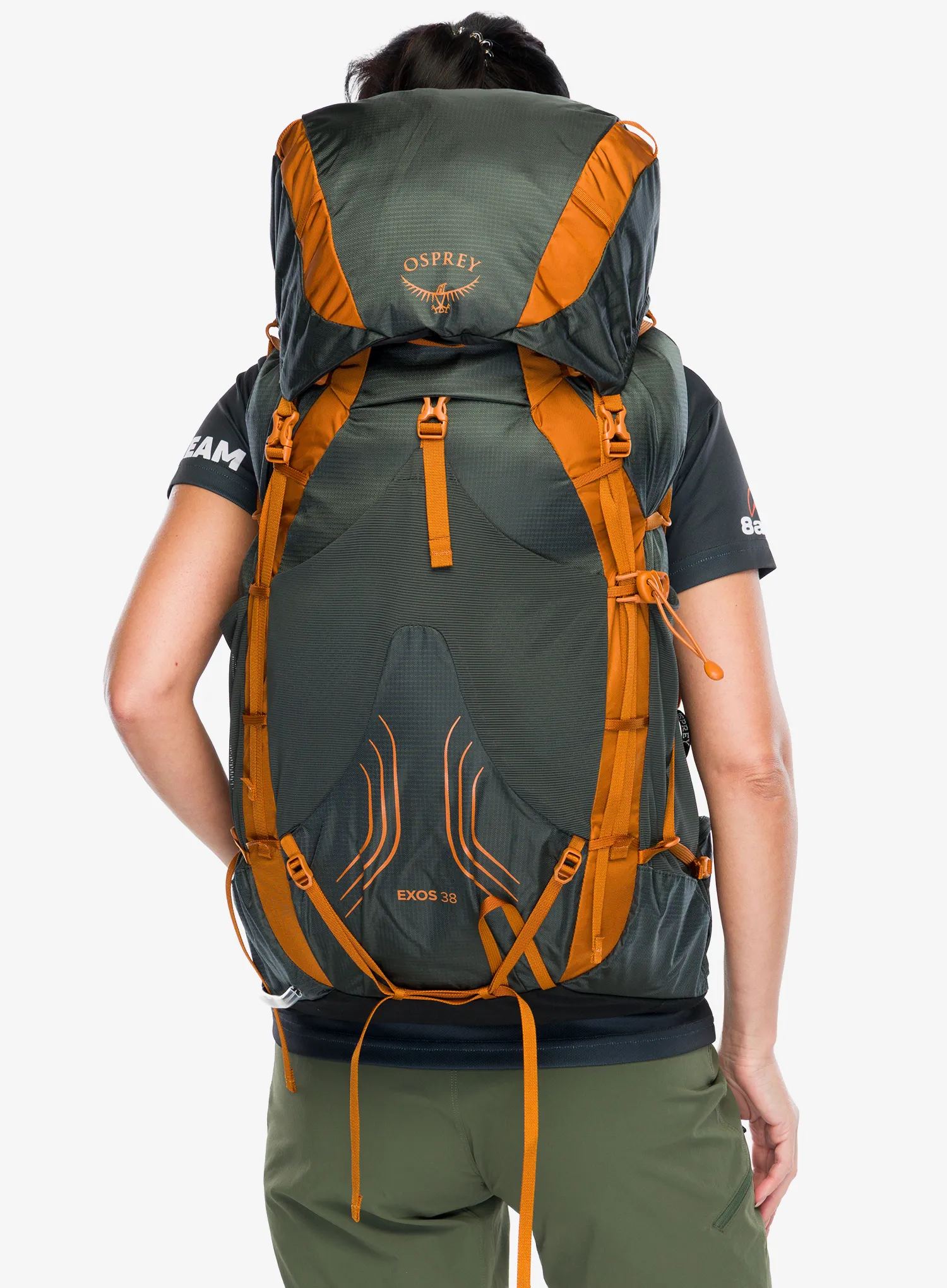 Osprey Exos 38 Hátizsák kiránduláshoz - dark charcoal