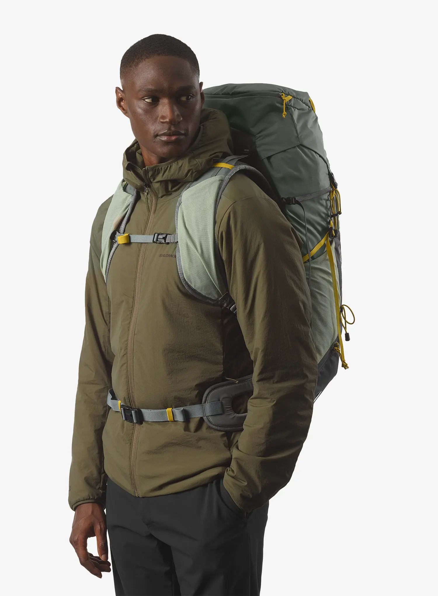 Salomon Aerotrek 40 Hátizsák kiránduláshoz - sedona sage/seagrass/iron