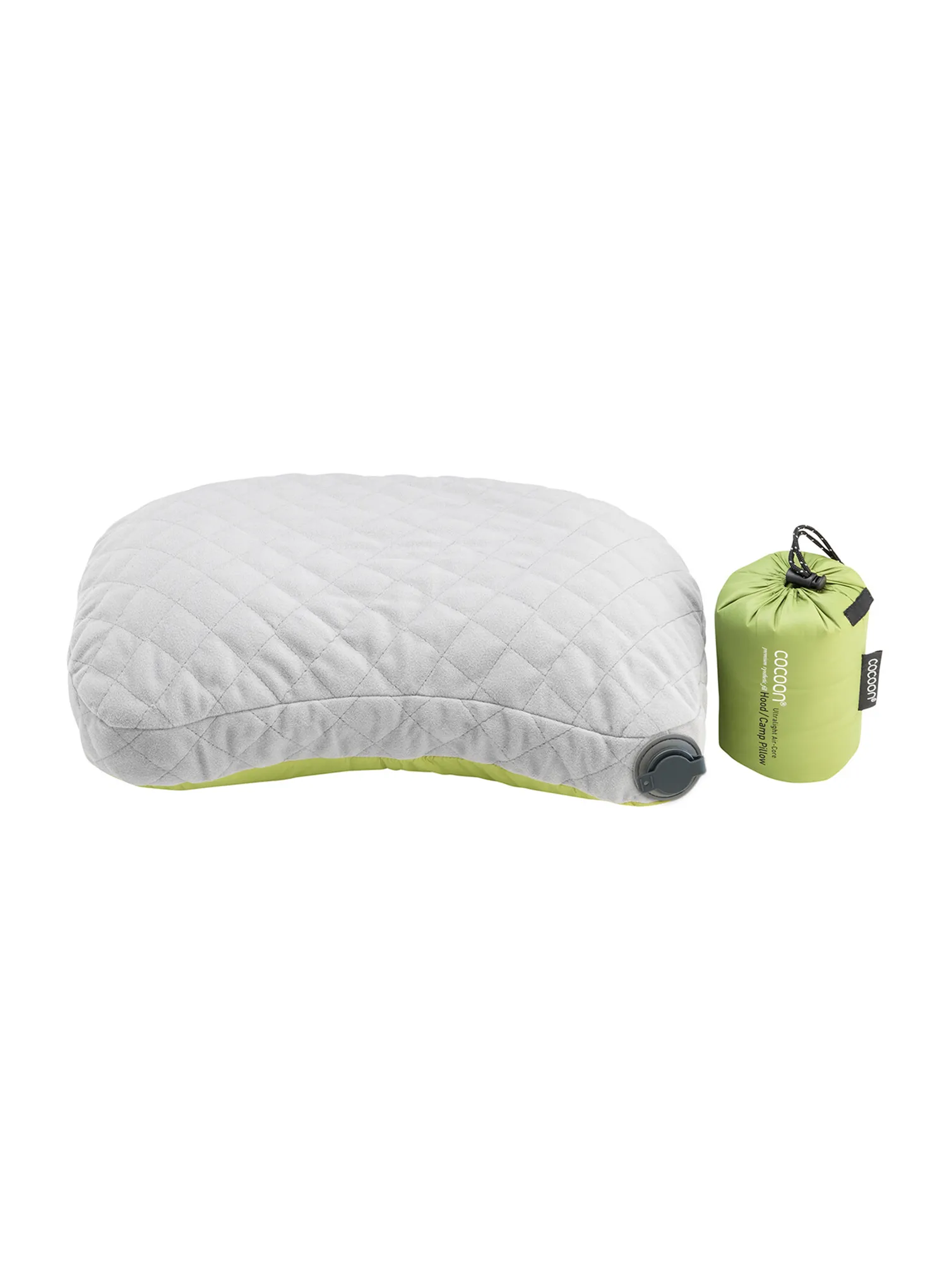 Cocoon Air-Core Hood/Camp Pillow Felfújható párna - wasabi/grey
