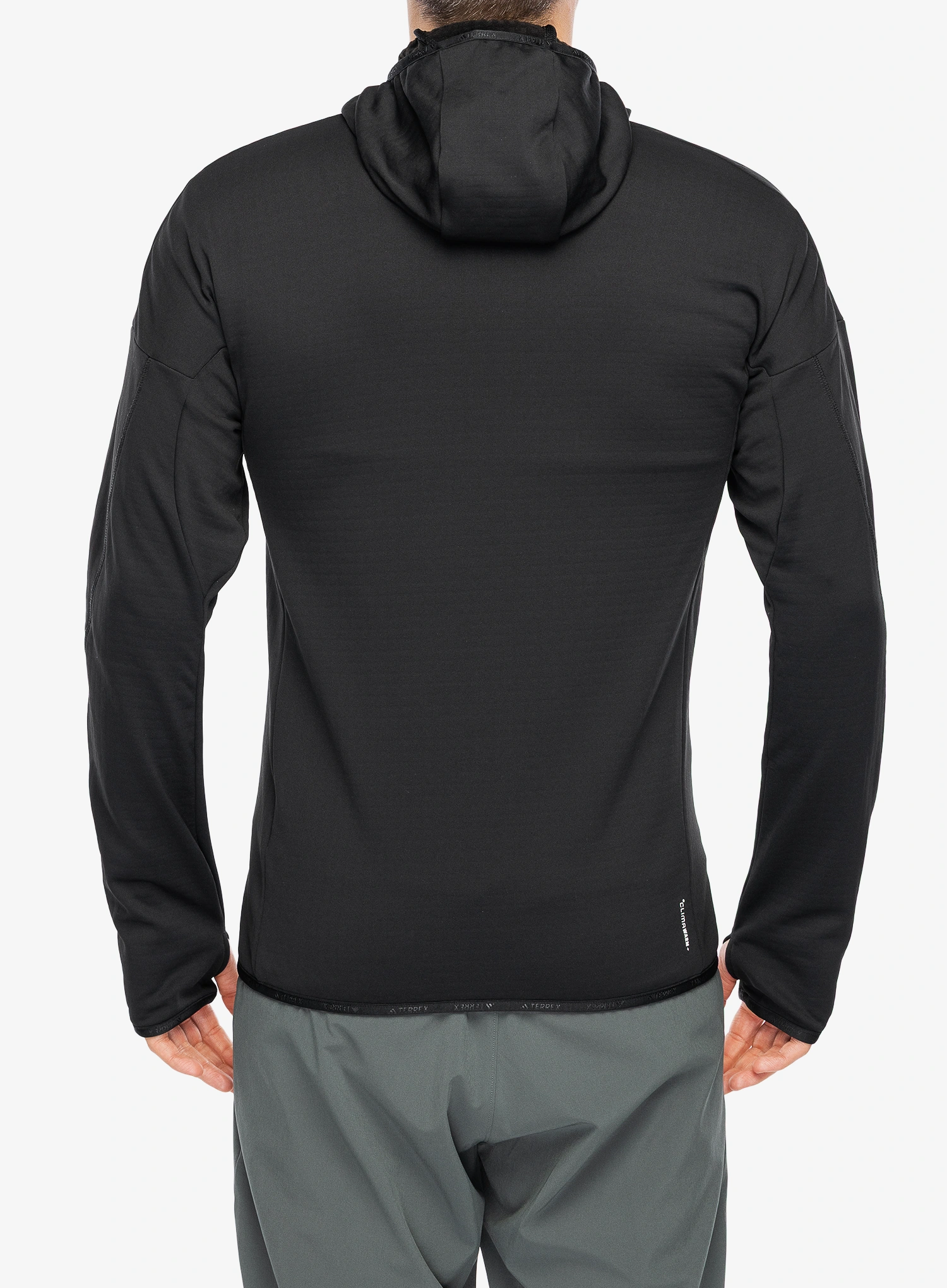 adidas TERREX Techrock CLIMAWARM+ Wind Hooded Fleece Jacket Polár - black