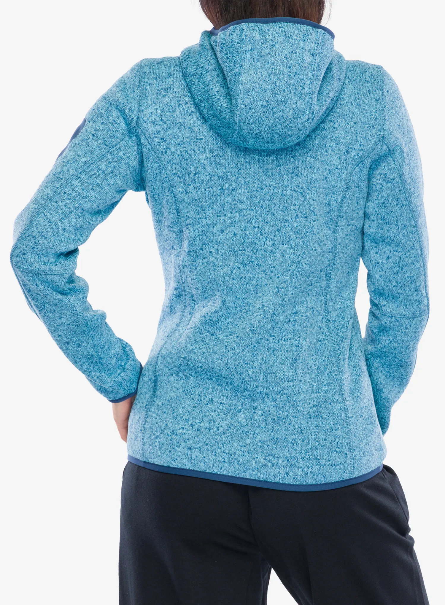 CMP Londra Fix Hood Jacket Knitted Női polár - topazio/blue ink