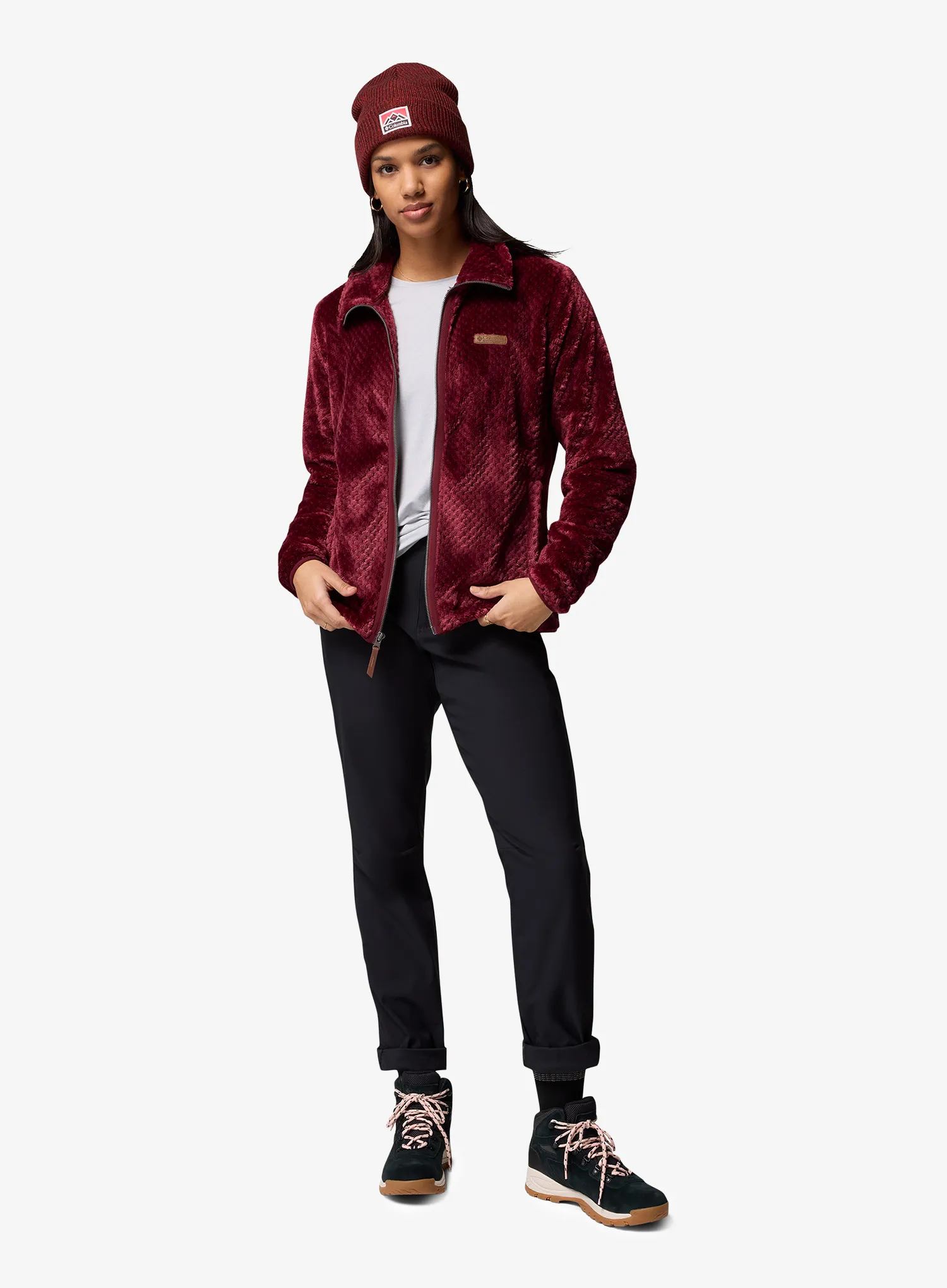 Columbia Fire Side II Sherpa Női polár - rich wine