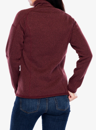 Patagonia Better Sweater 1/4 Zip Női polár - dark ruby