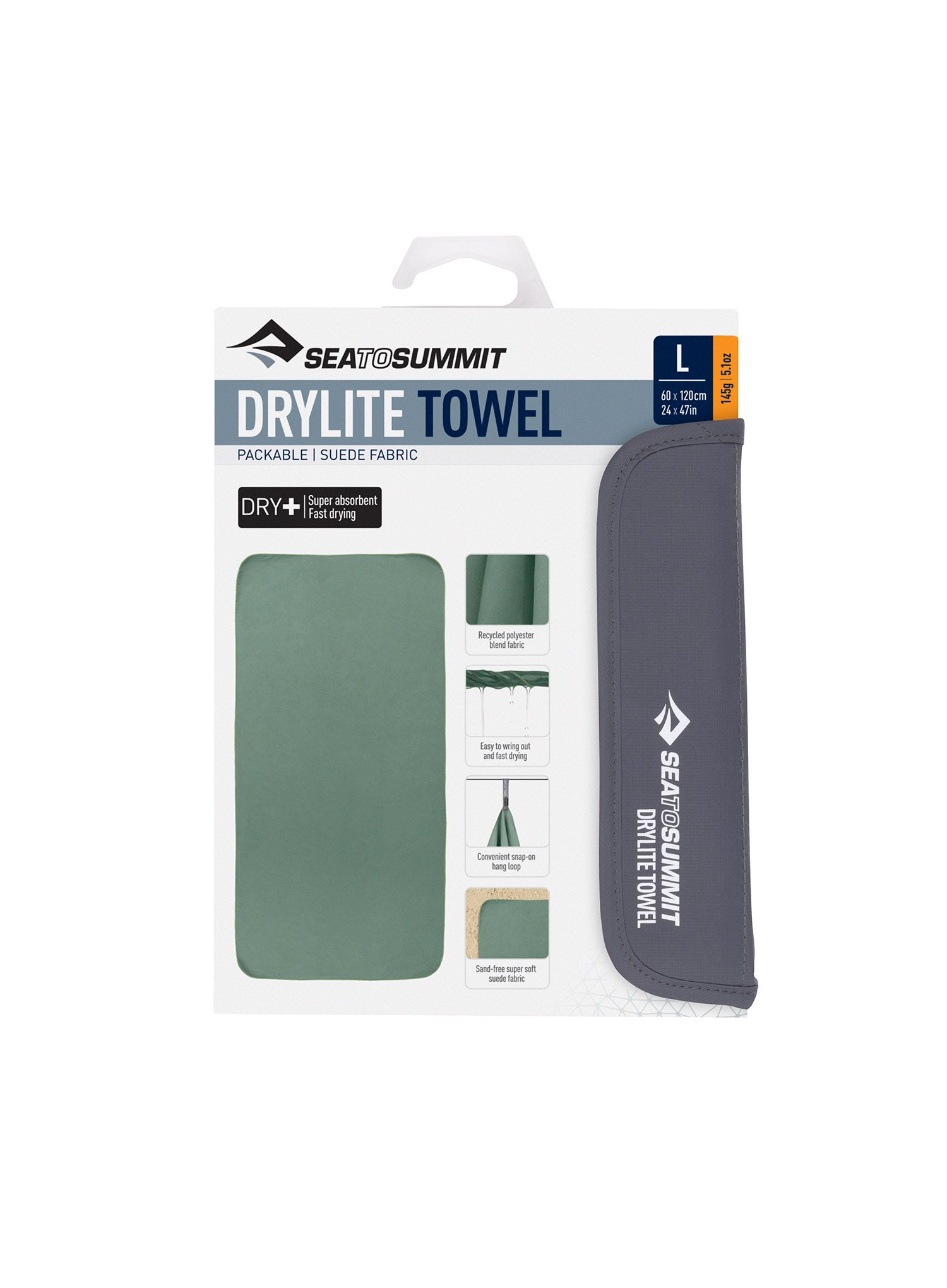 Sea To Summit DryLite Towel L Törölköző - sage