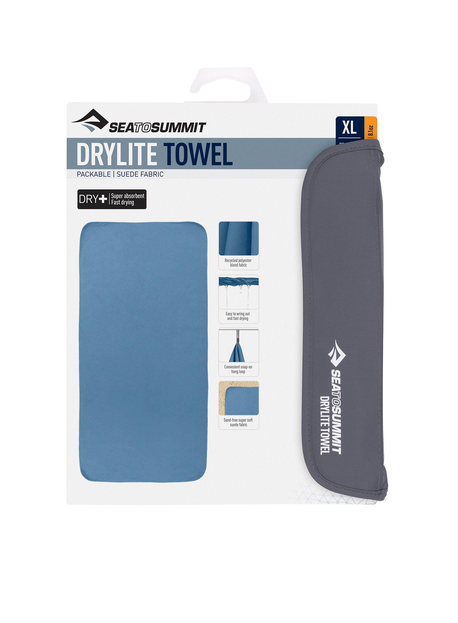 Sea To Summit DryLite Towel XL Törölköző - moonlight