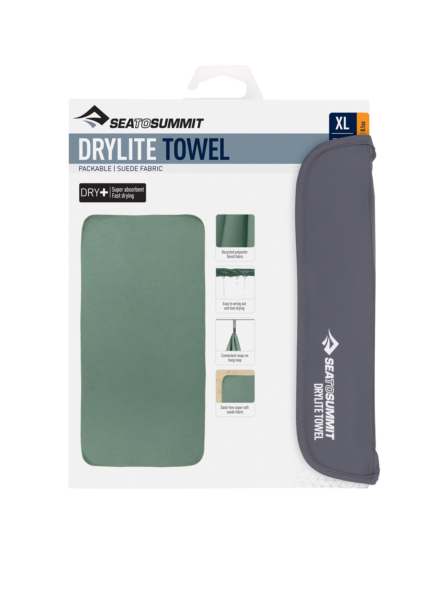 Sea To Summit DryLite Towel XL Törölköző - sage