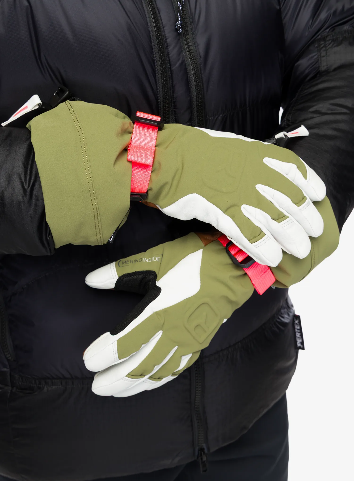 Ortovox Merino Freeride Glove Női síkesztyű - wild herbs