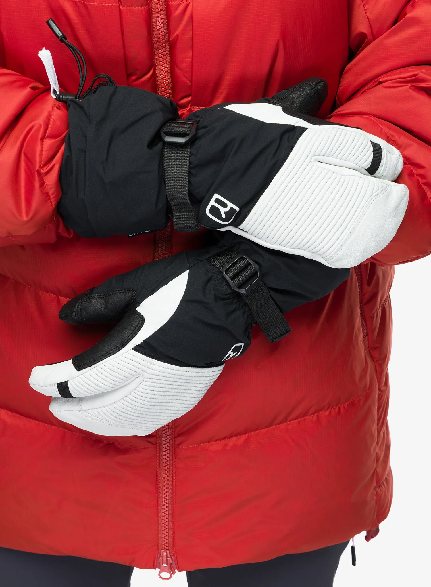 Ortovox Freeride 3 Finger Glove Pro Síkesztyű - black raven/black