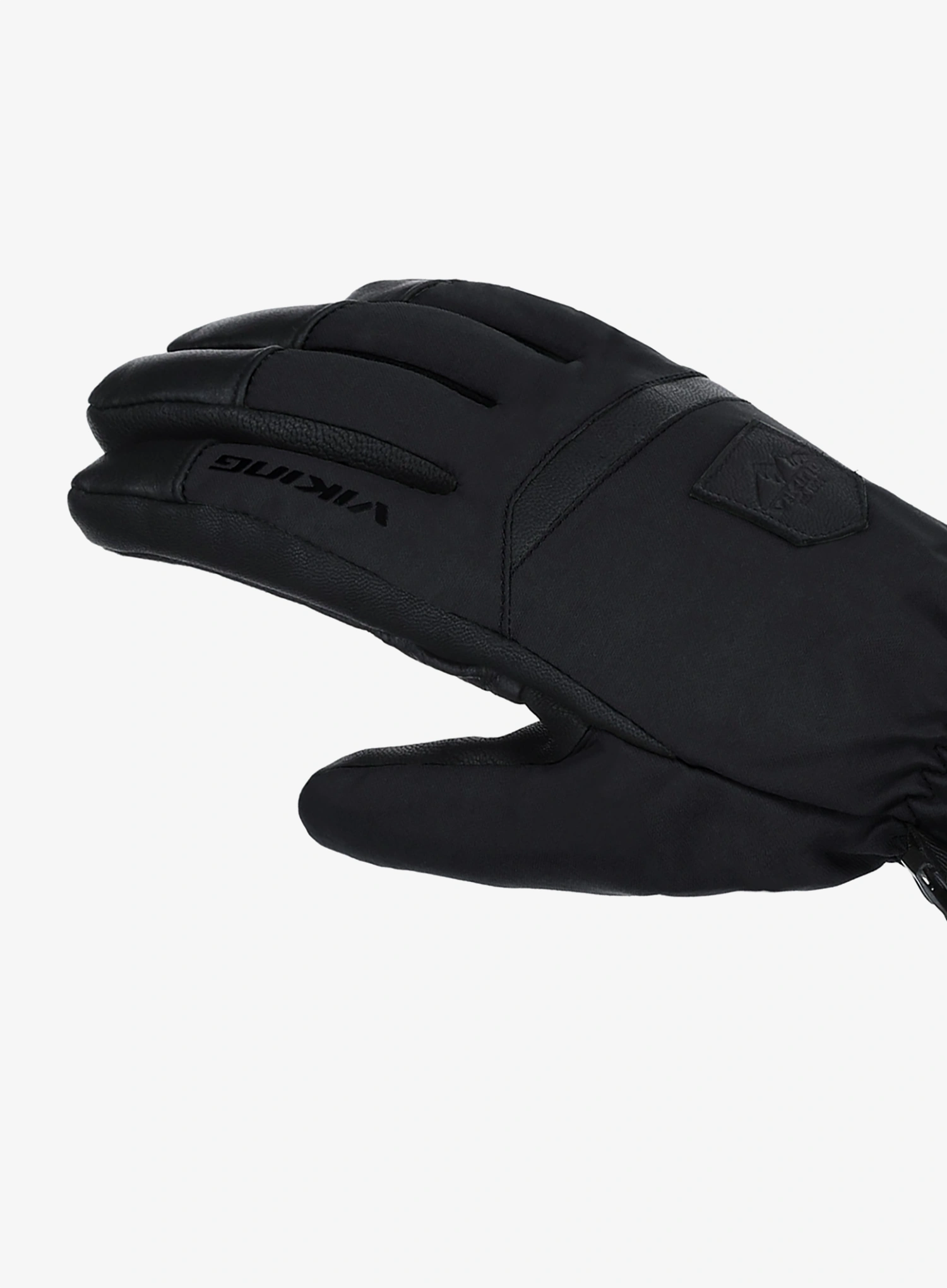 Viking Lars Ski Síkesztyű - black/black leather