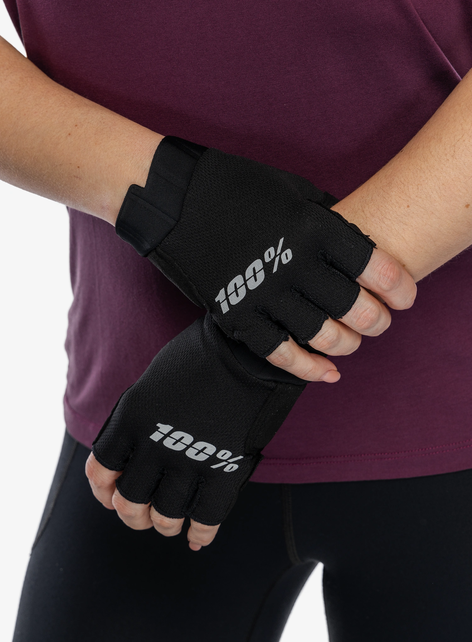 100% Exceeda Gel Short Finger Gloves Ujjatlan női kesztyű - black
