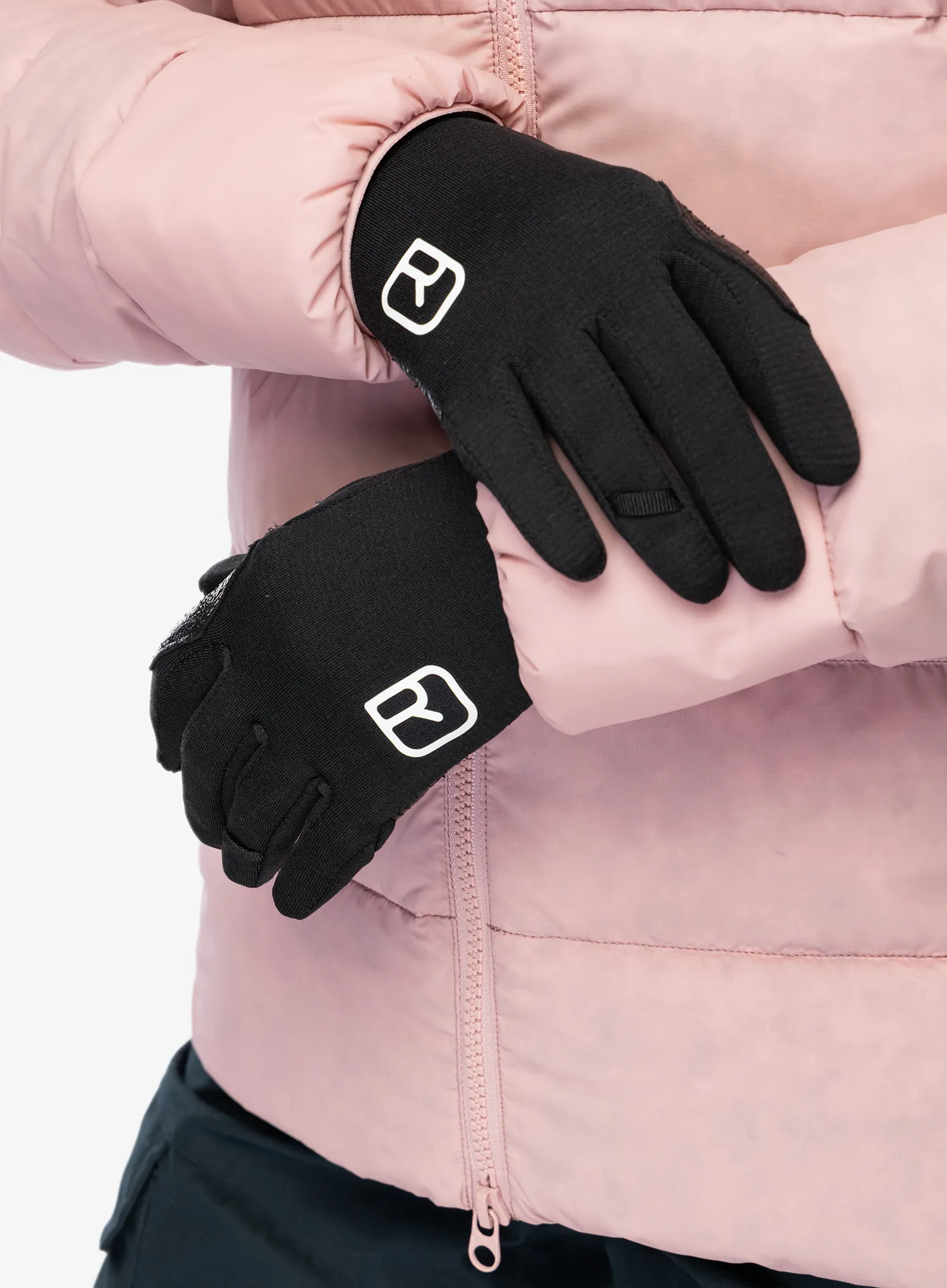 Ortovox Fleece Light Glove Női kesztyű - black raven