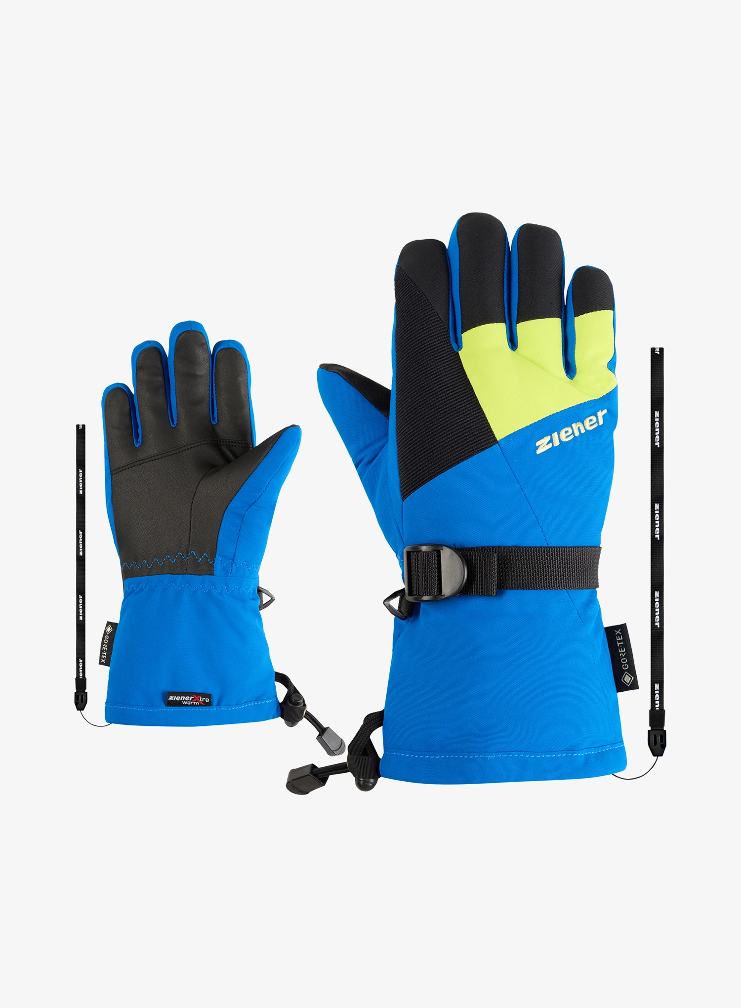Ziener Lani GTX Junior Gyerek kesztyűk - black/persian blue
