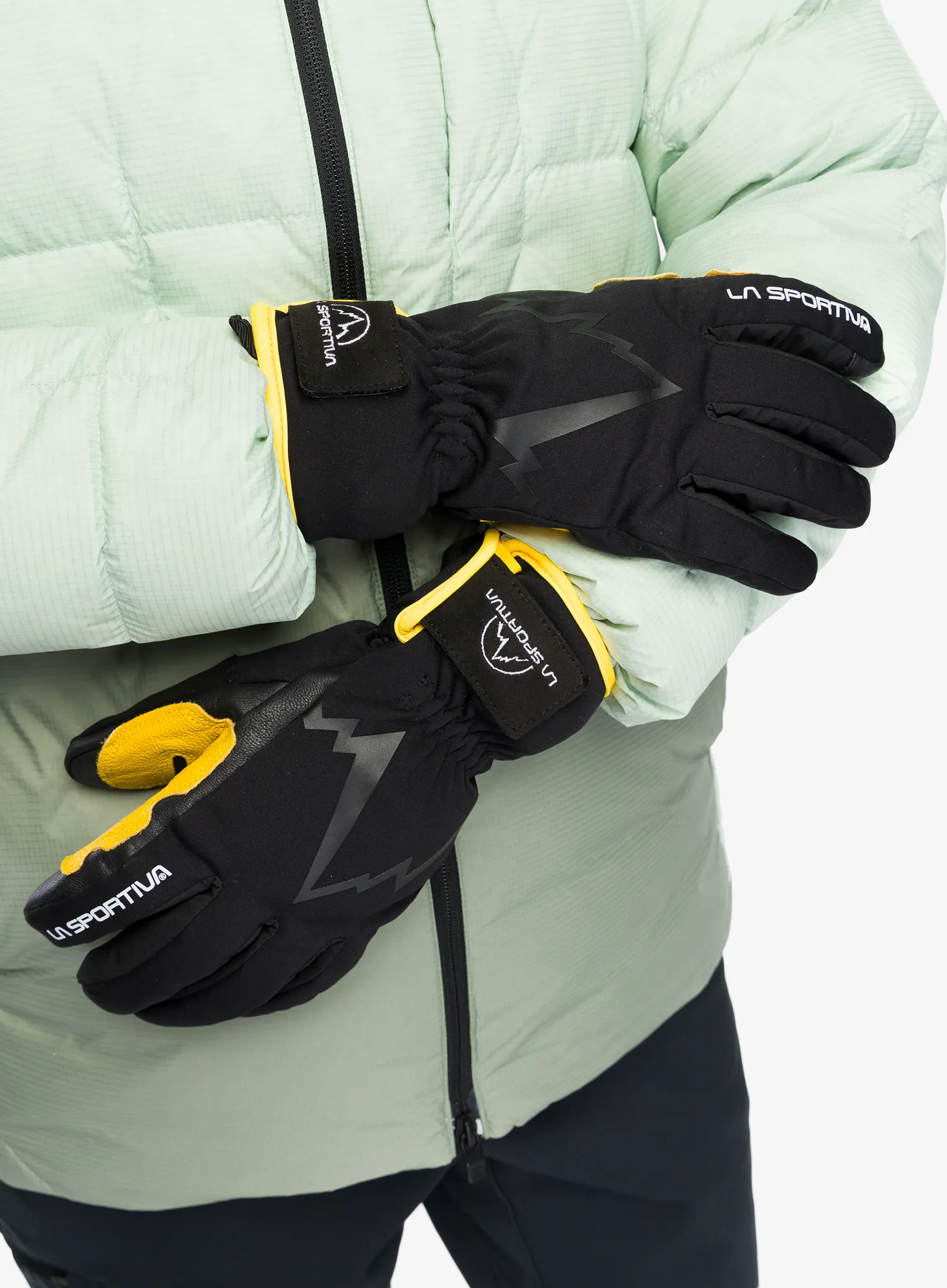 La Sportiva Ski Touring Gloves Kesztyű - black/yellow