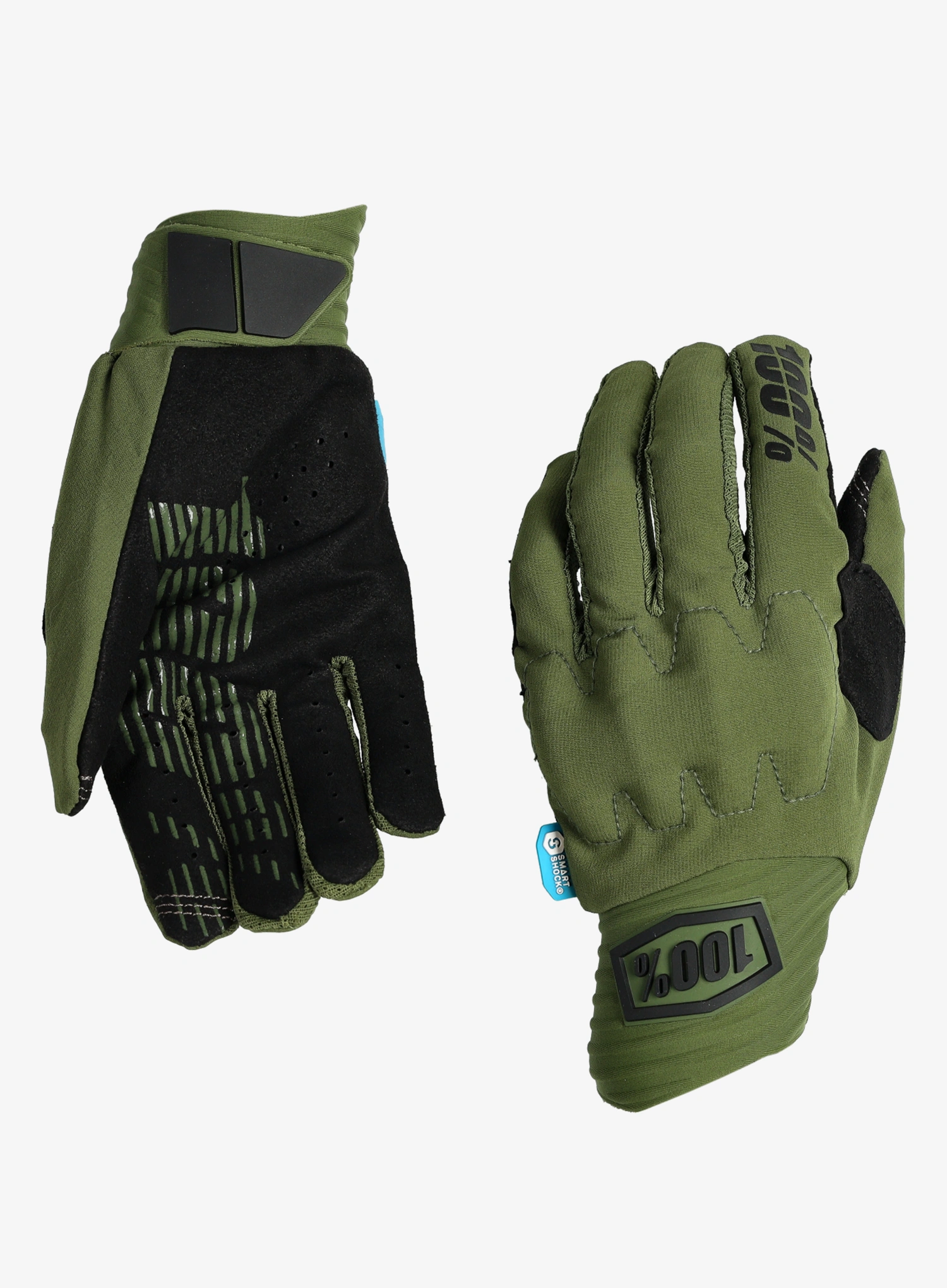 100% Cognito Smart Shock Kerékpáros kesztyű - army green