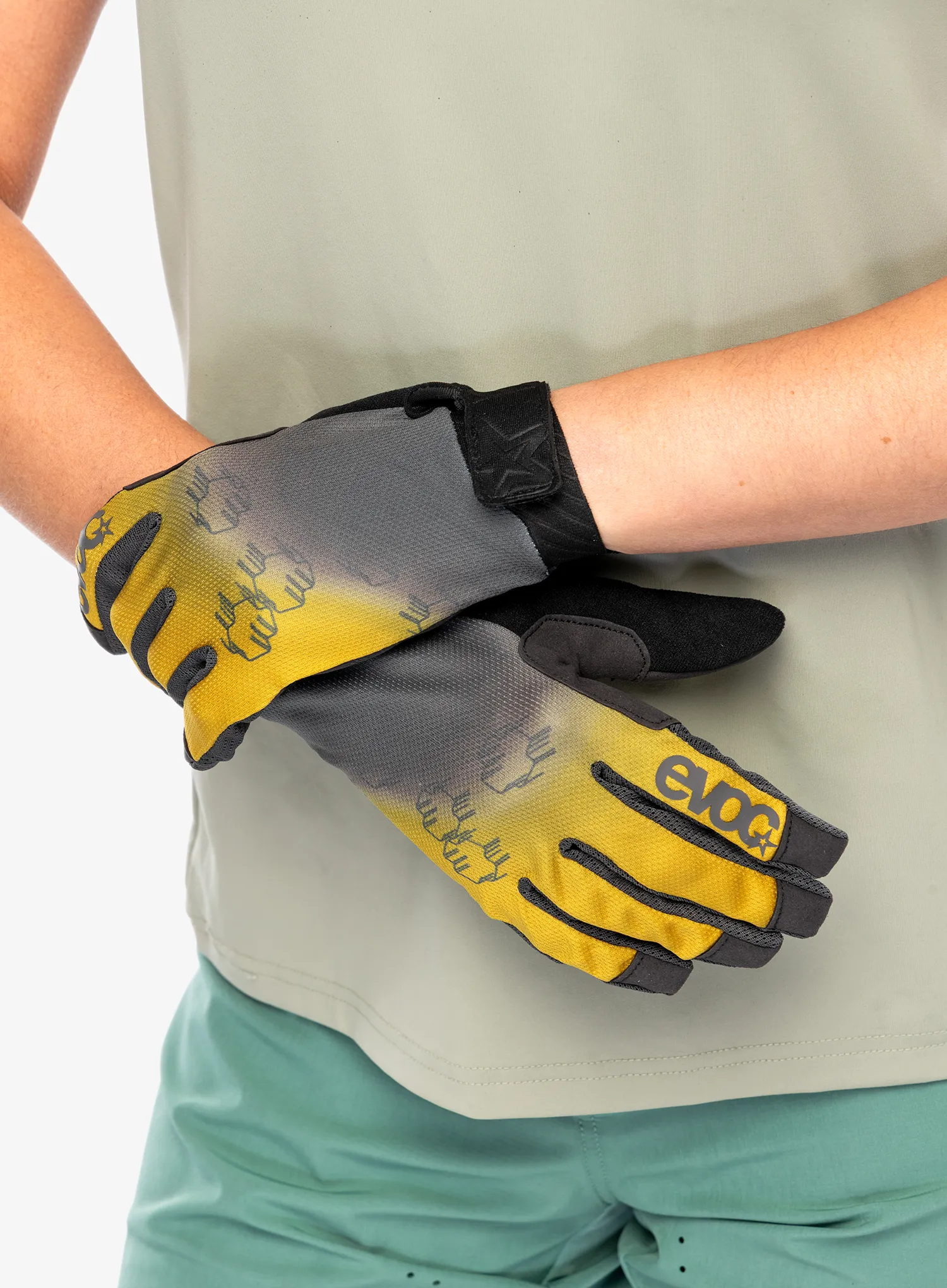 Evoc Enduro Touch Glove Hosszú Kerékpáros Kesztyű - curry