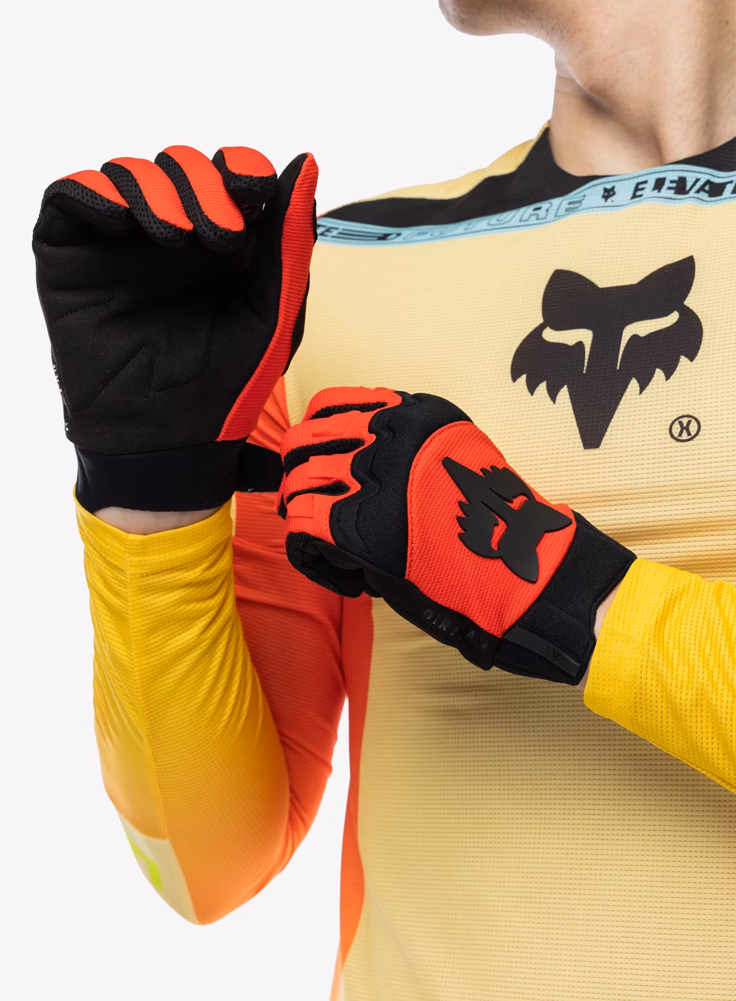 Fox Dirtpaw Glove Kerékpáros kesztyű - fluo red