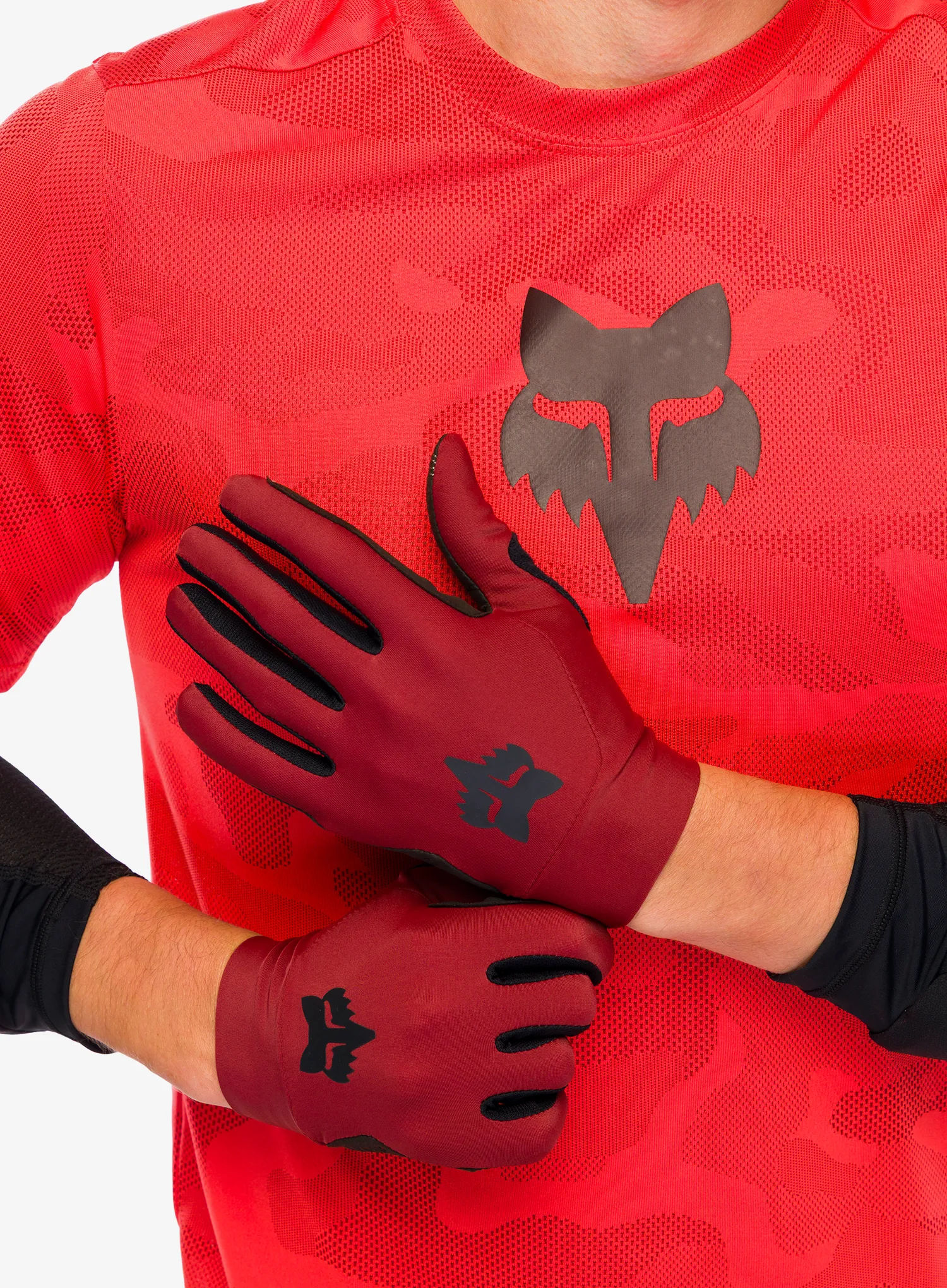 Fox Flexair Glove Kerékpáros kesztyű - rust