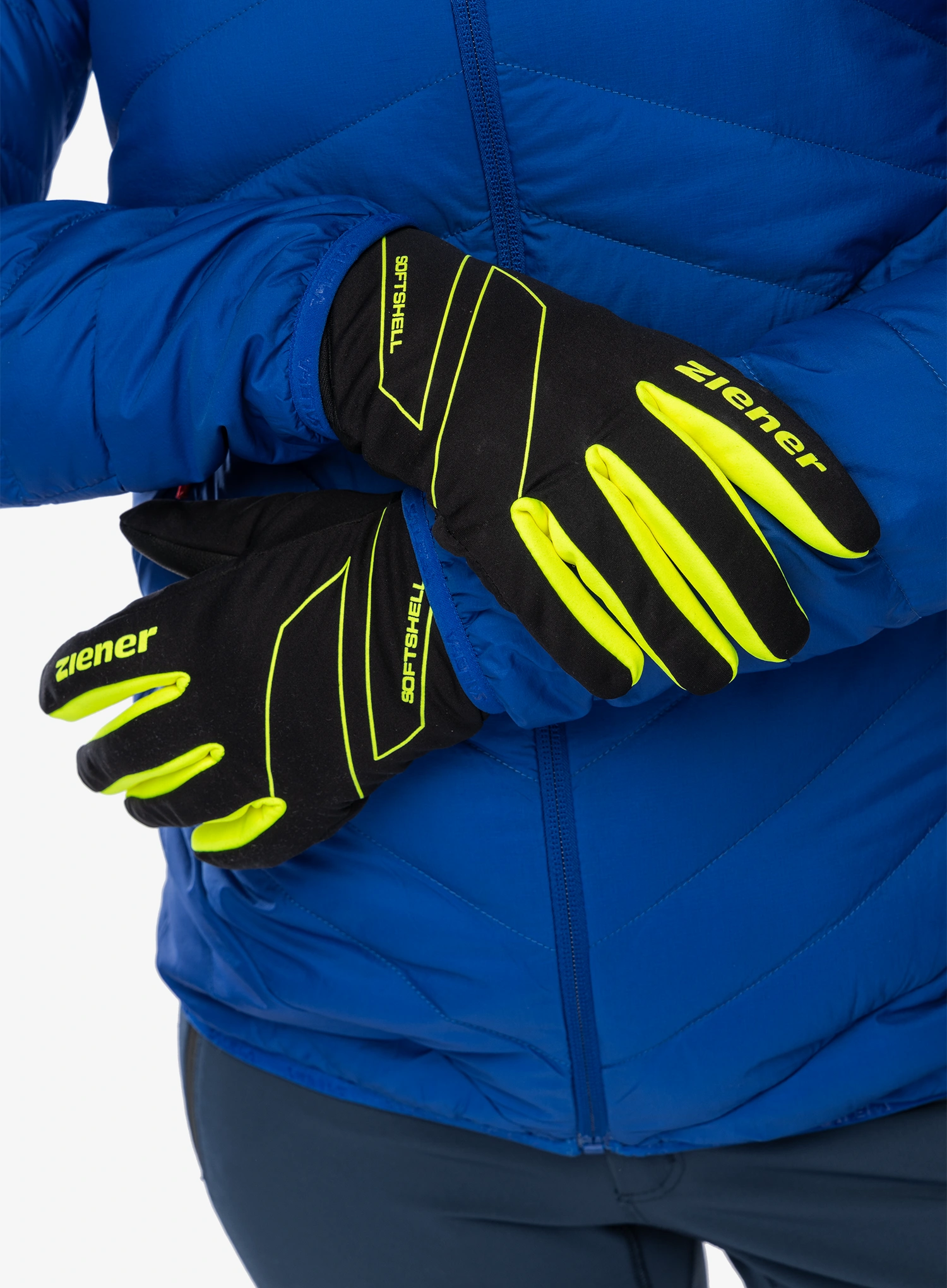 Ziener Ilion AS Softshell-Kesztyű - poison yellow