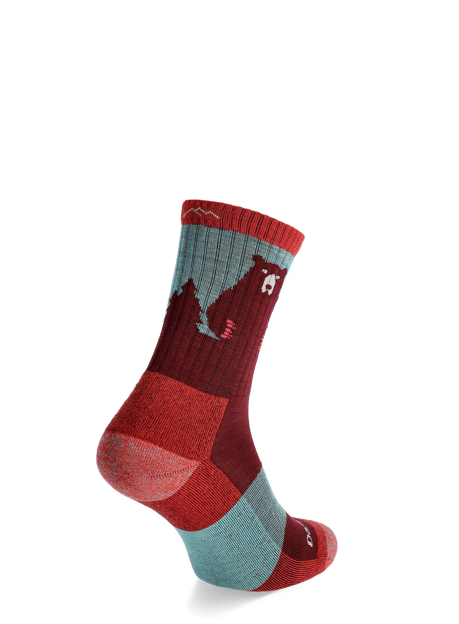 Darn Tough Bear Town Micro Crew Lightweight Női túrazokni - burgundy