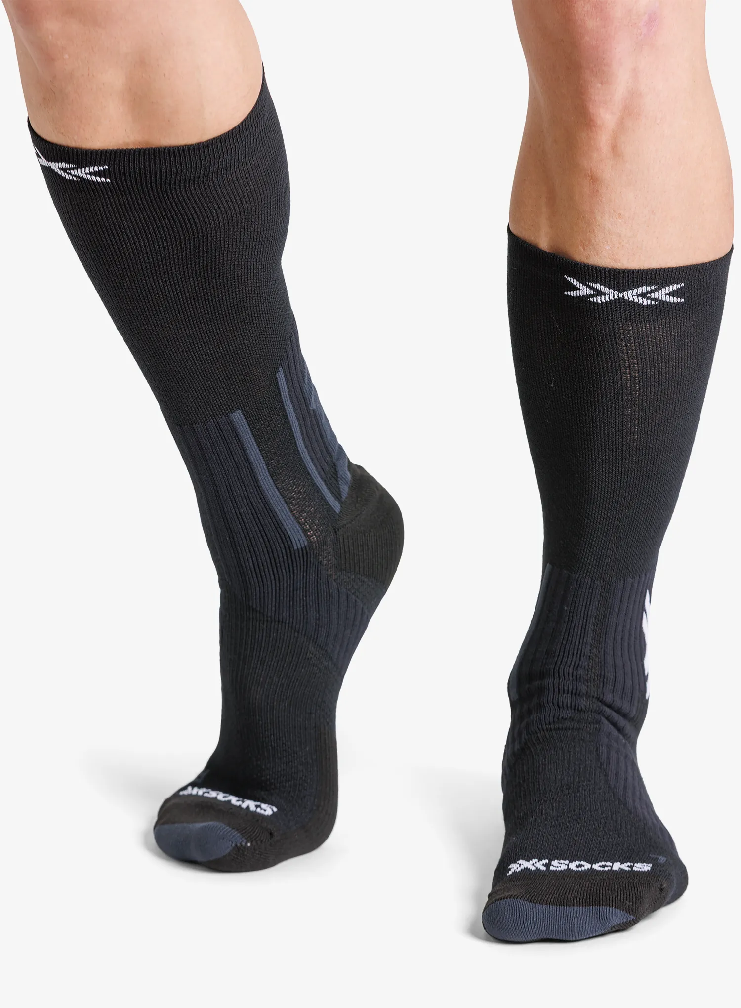 X-Socks Run Perform Warm Crew Futózokni - x black/light grey