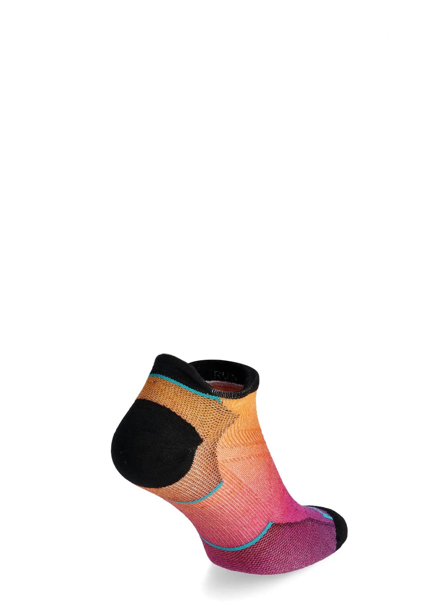 Smartwool Run Zero Cushion Ombre Print Low Ankle Socks Futózokni nőknek - tandoori orange