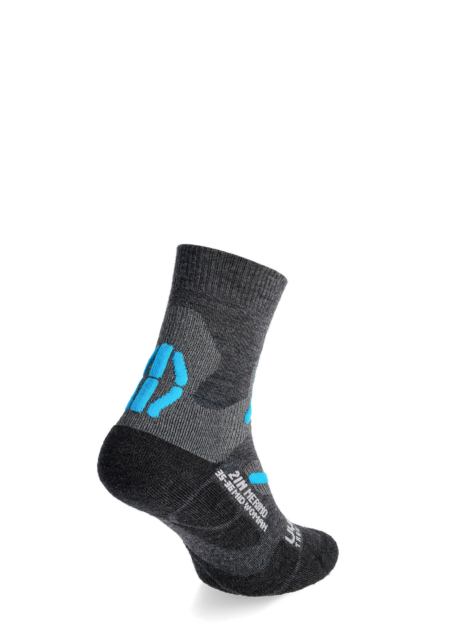 UYN Trekking 2IN Merino Mid Socks Női Zokni - mid grey/turquoise