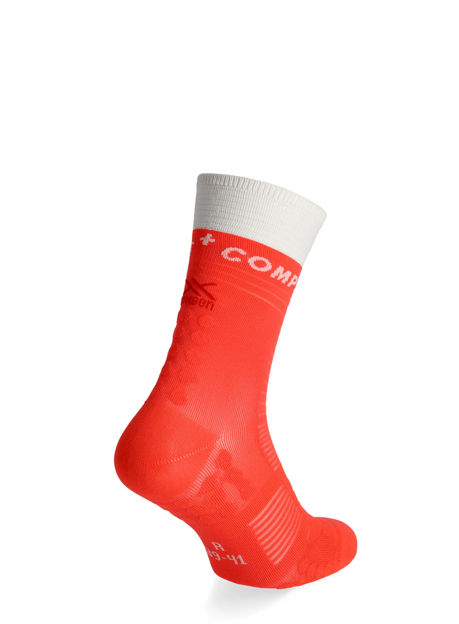 Compressport Mid Compression Socks V2.0 Futózokni - fluo red/white