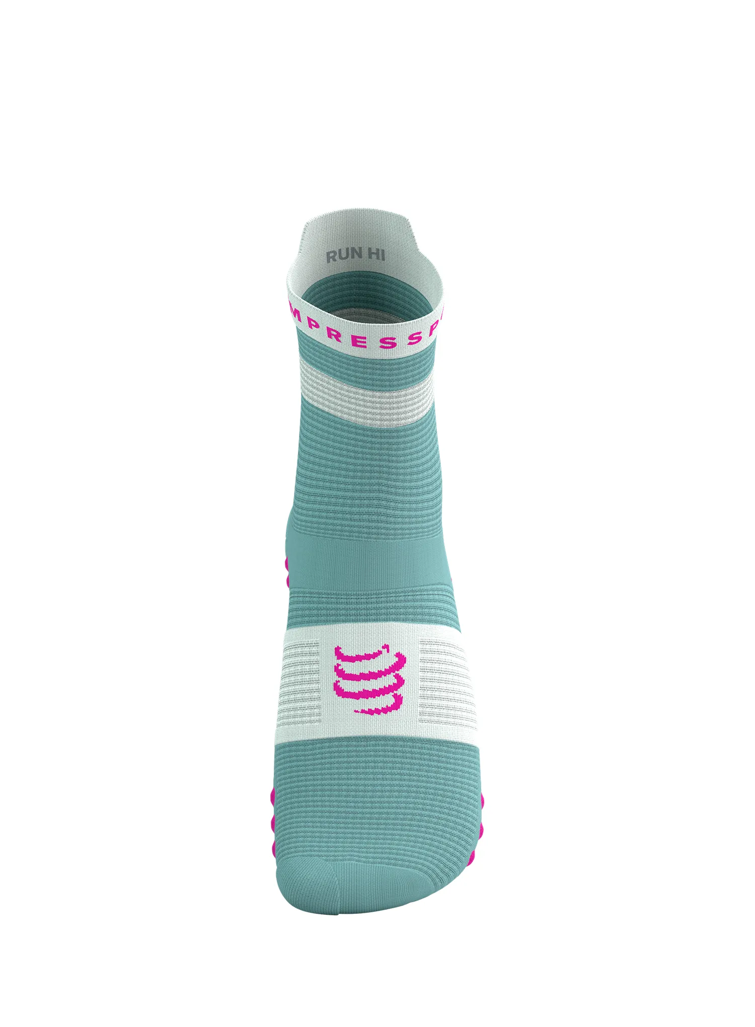 Compressport Pro Racing Socks v4.0 Run High Futózokni - ether/neon pink