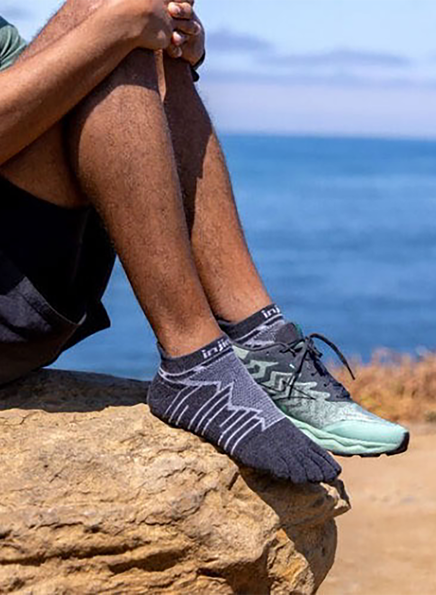 Injinji Ultra Run No-Show Wool Futózokni - slate/slate