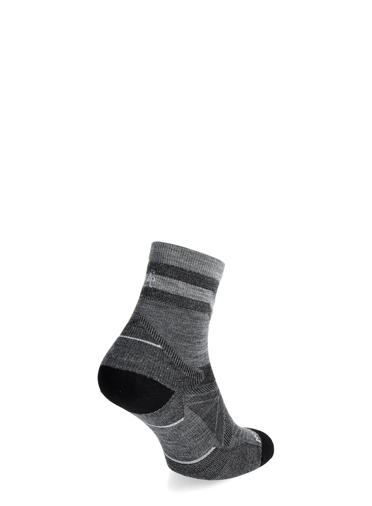 Smartwool Run Zero Cushion Mid Crew Pattern Socks Futózokni - light gray