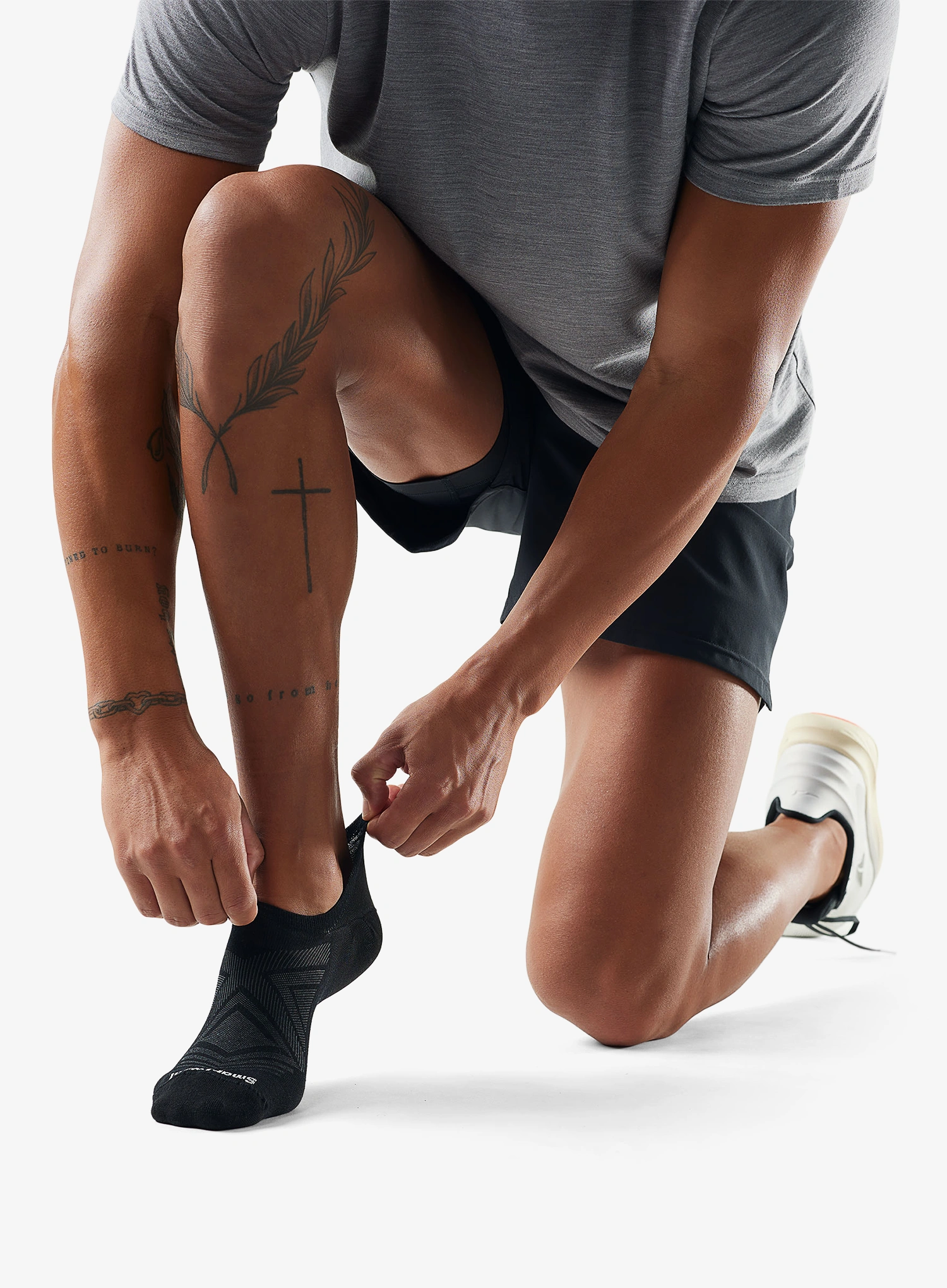 Smartwool Run Zero Cushion No Show Socks Futózokni - black