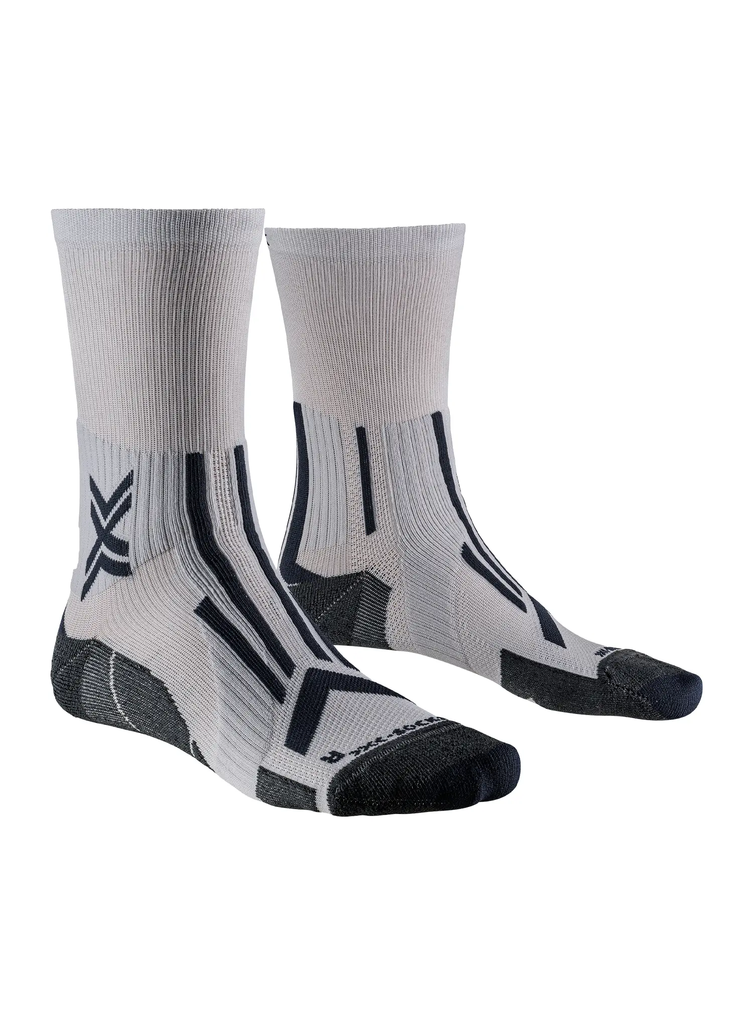 X-Socks Trailrun Perform Crew Futózokni - pearl grey/charcoal