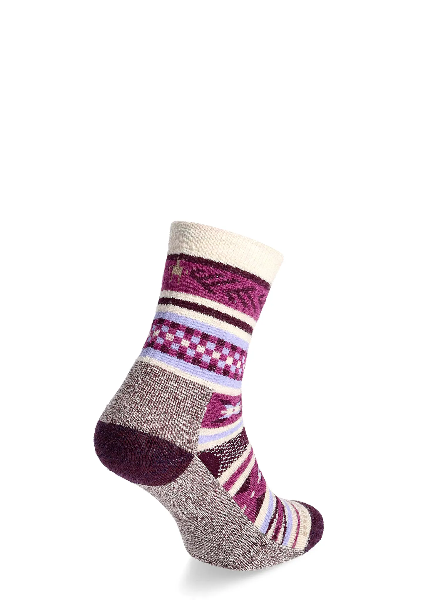 Smartwool Everyday Cabin Games Crew Socks Merino gyapjú zokni - meadow mauve