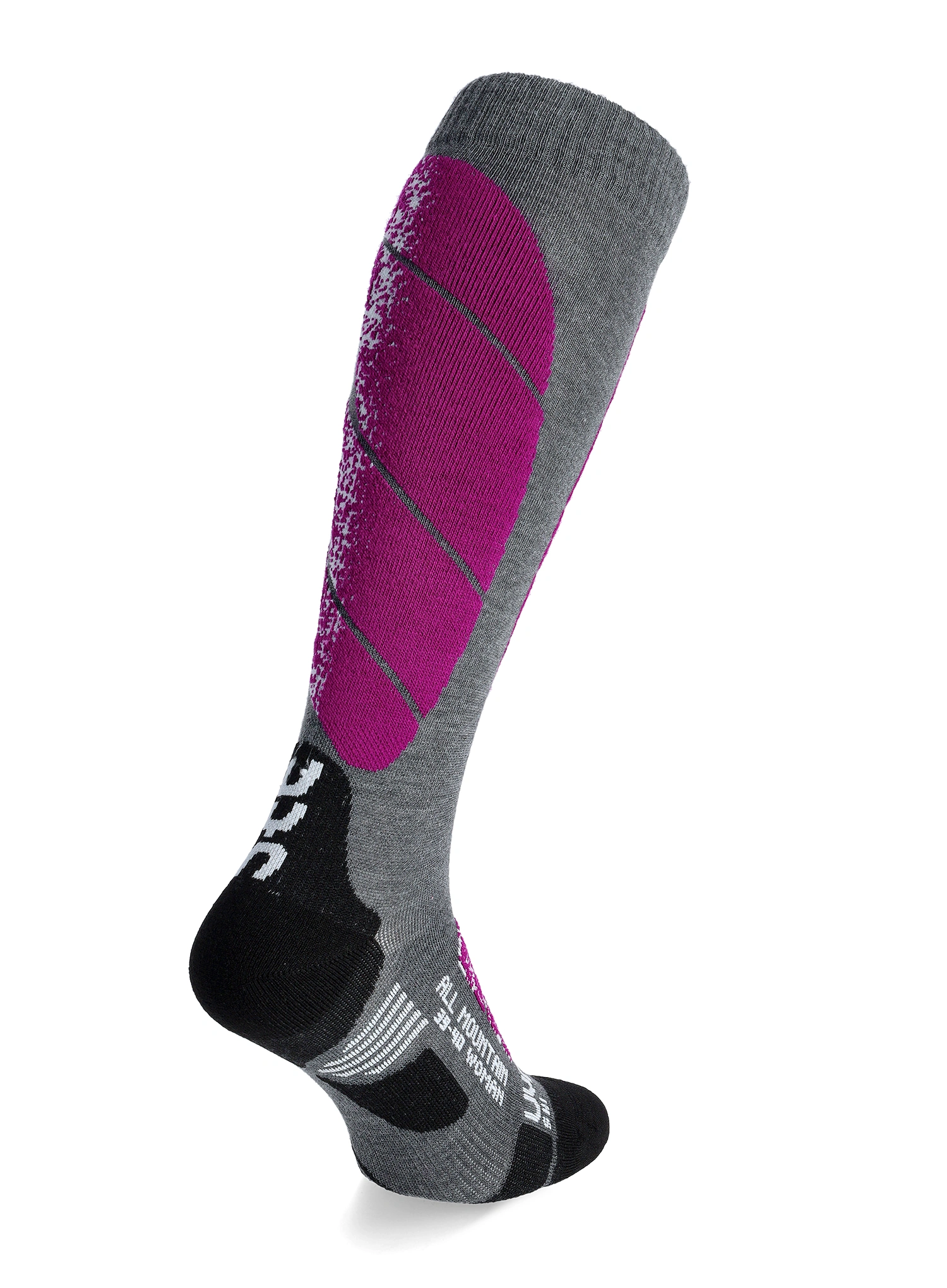 UYN Ski All Mountain Női sízokni - medium grey melange/purple