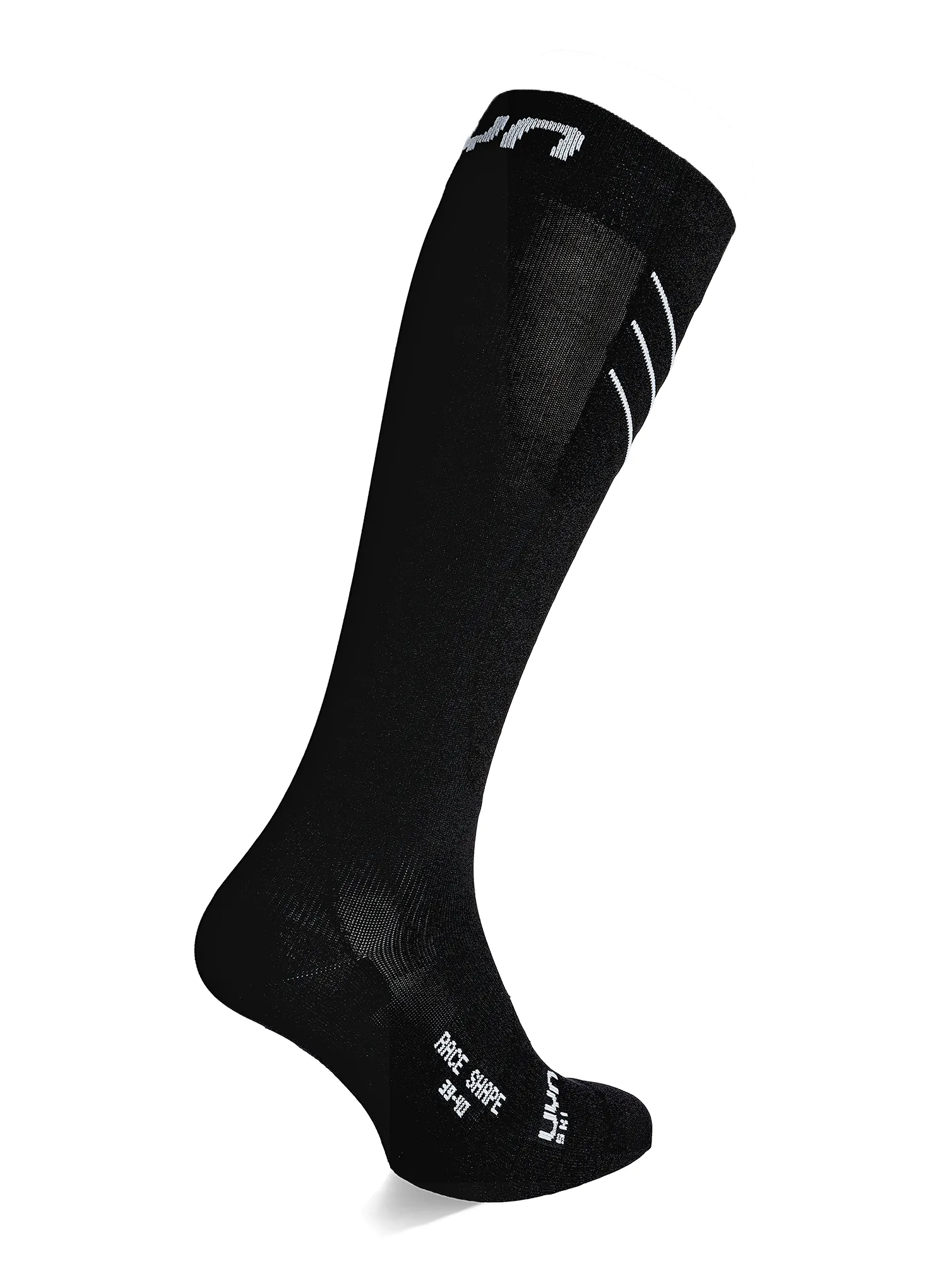 UYN Ski Race Shape Socks Női sízokni - black/white
