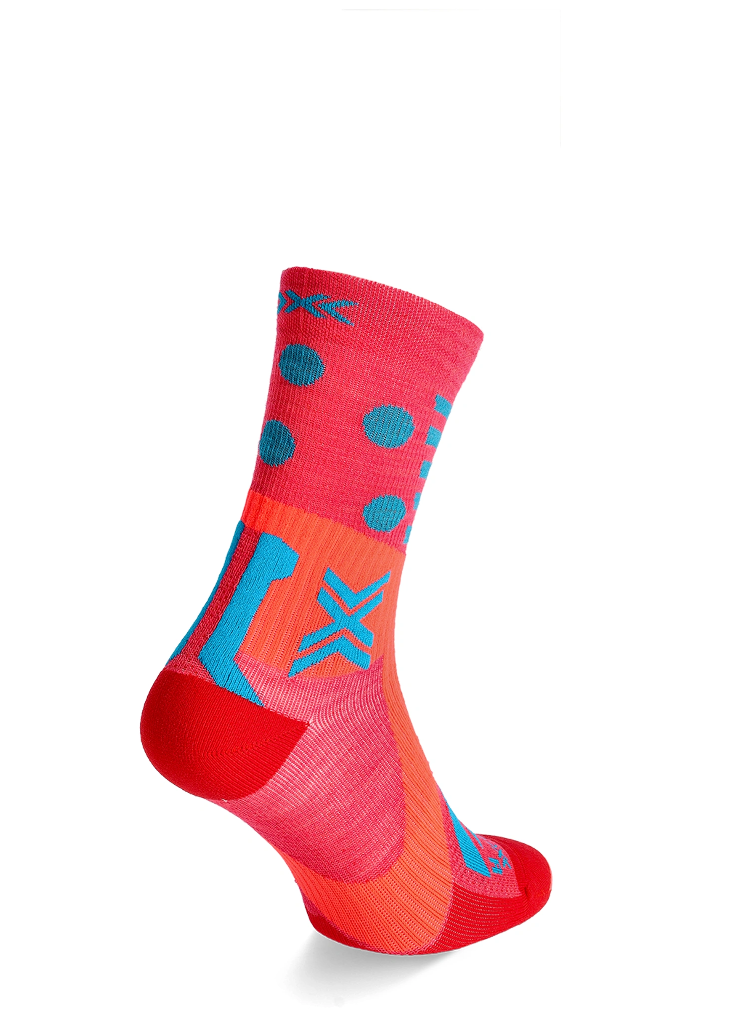 X-Socks Gravel Perform Merino Crew Kerékpáros zokni - sunset/twyce blue
