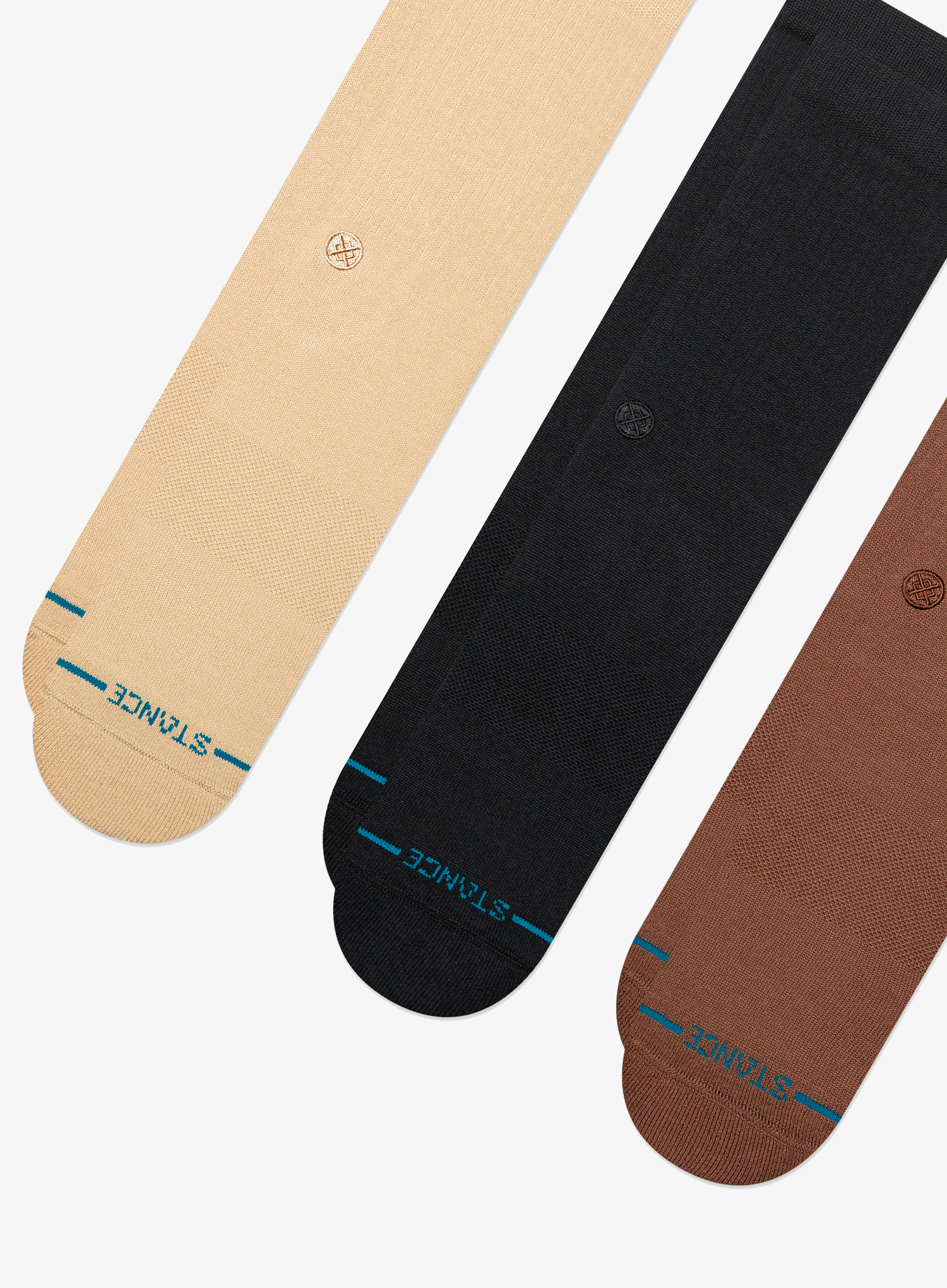 Stance Icon 3 Pack Túrazokni - tan