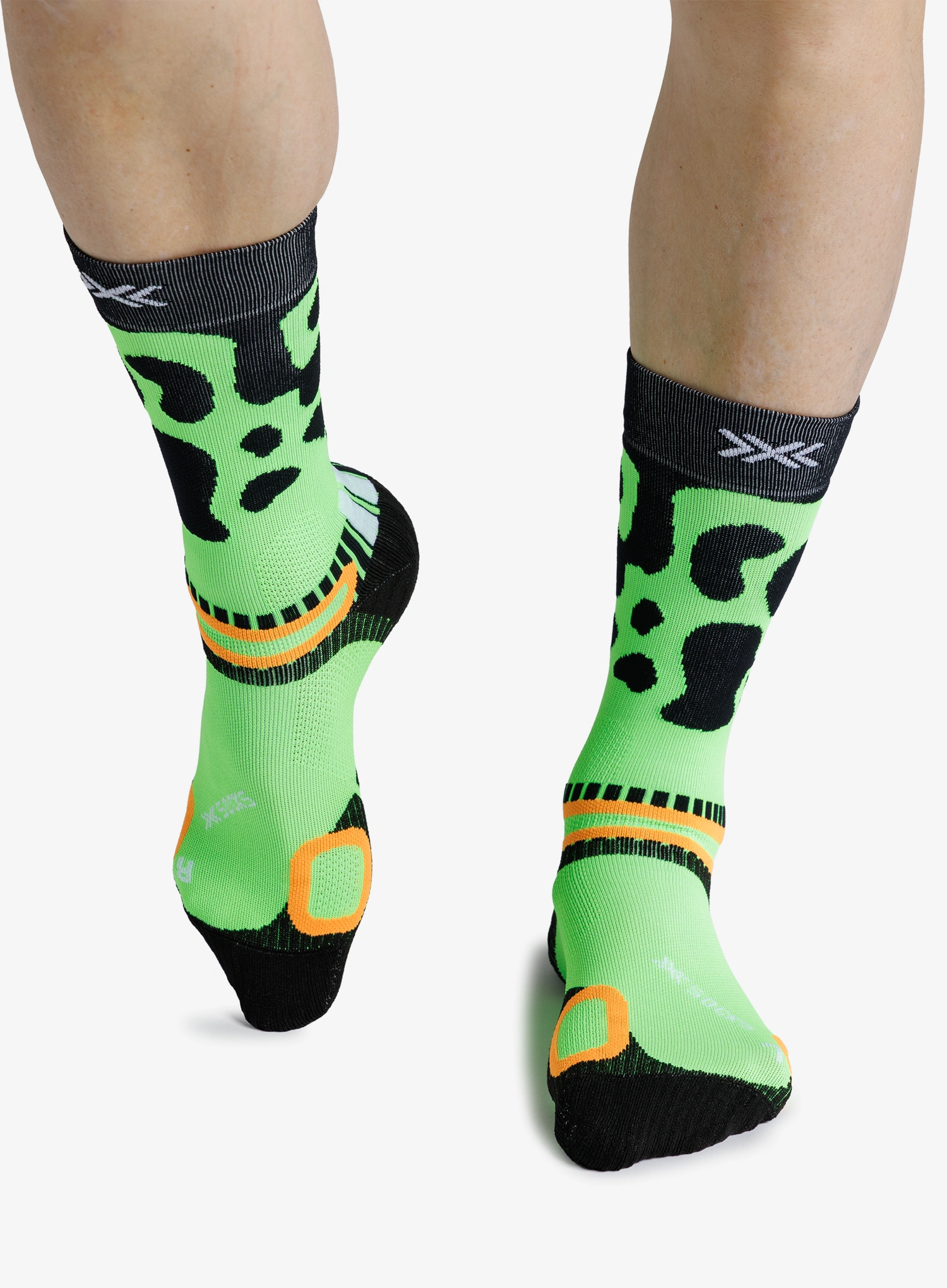 X-Socks Hike Discover Crew Zokni - fluo green frog