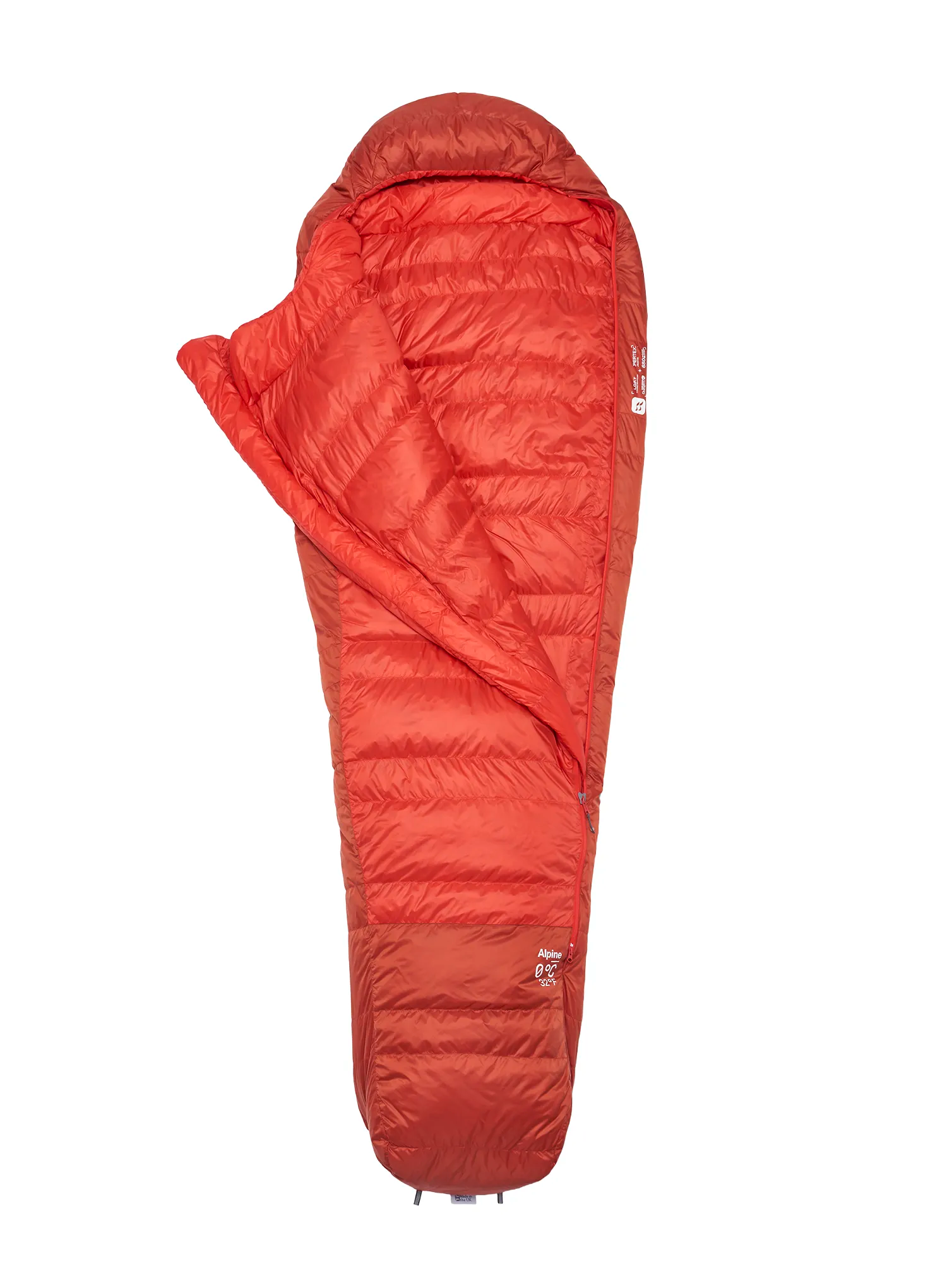 Rab Alpine 0C / 32F XL (200 cm) Pehely hálózsák - dark horizon/tuscan red