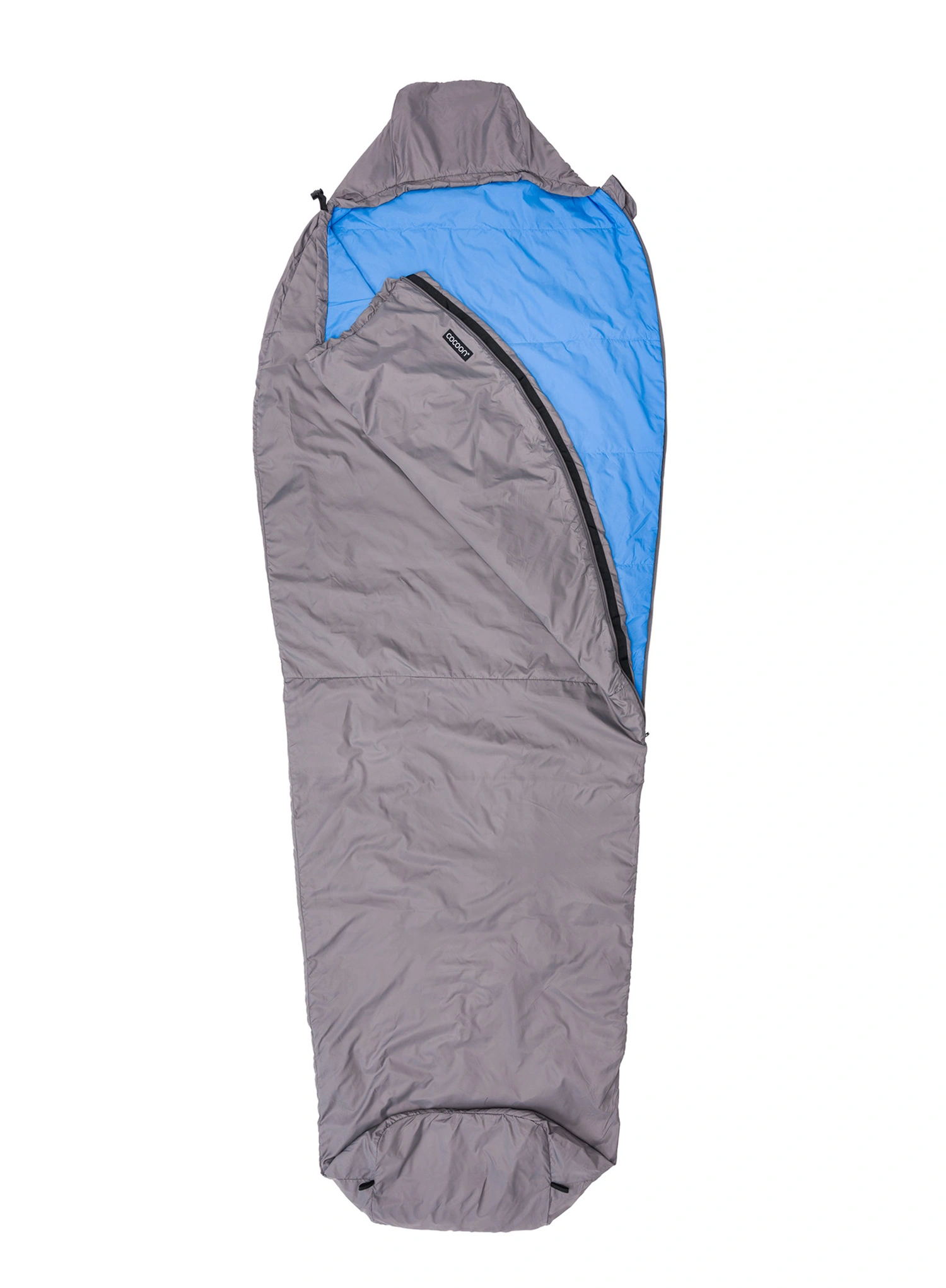 Cocoon Mountain Wanderer Long (195 cm) Szintetikus töltetű hálózsák - volcano grey/light blue