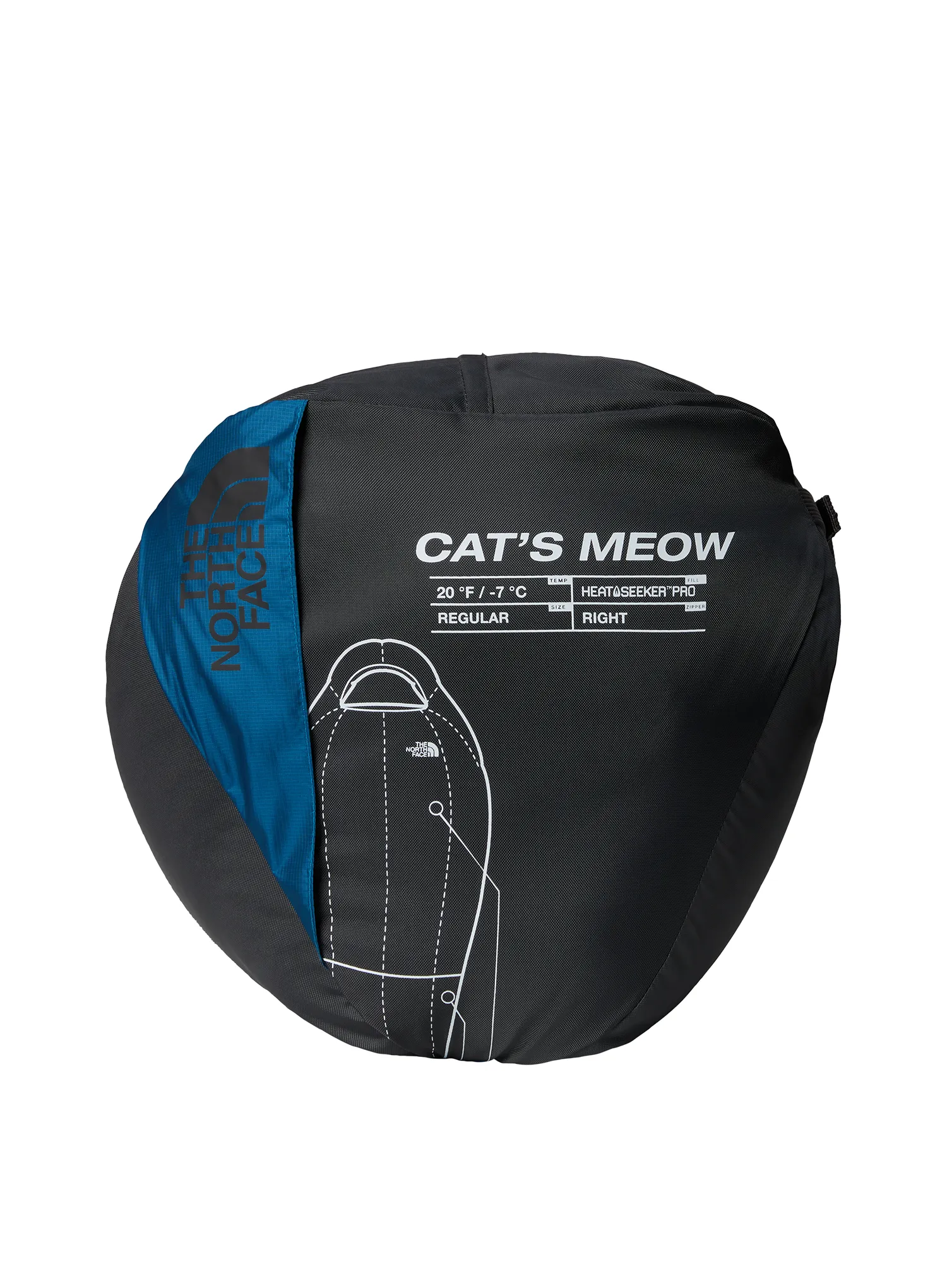 The North Face Cat's Meow Eco (183 cm) Szintetikus töltetű hálózsák - banff blue/banff blue